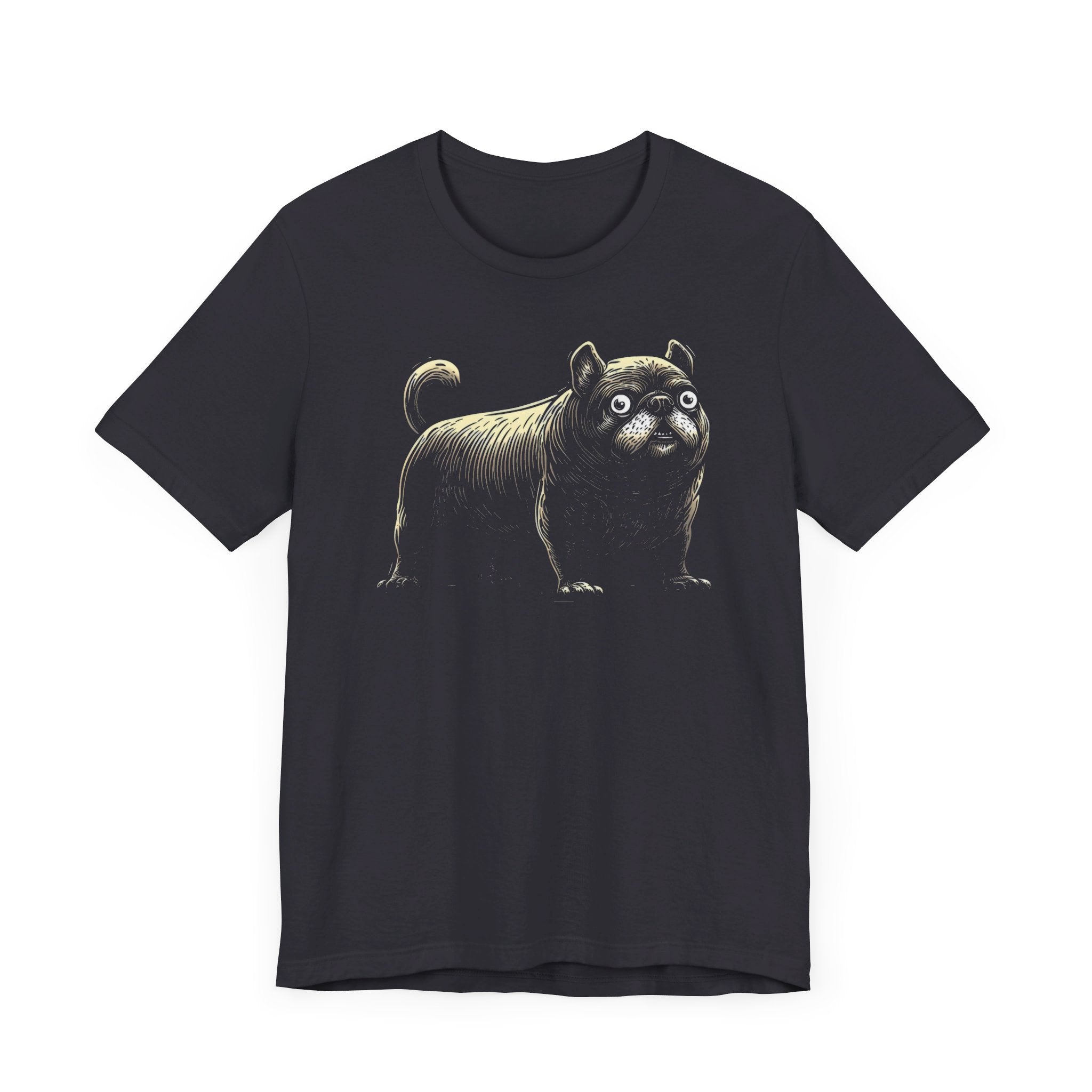 Quirky Pug T-Shirt – Unique Black Pug Graphic Tee