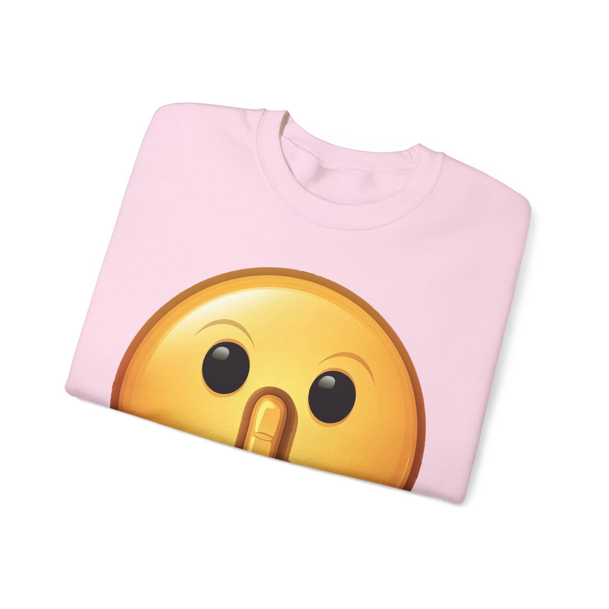 Middle Finger FU Shh Silent Protest Emoji Unisex Heavy Blend™ Crewneck Sweatshirt