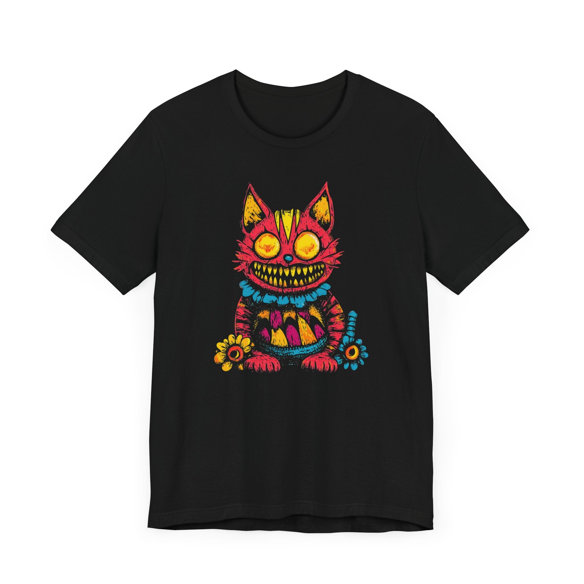 Psychedelic Grinning Cat Graphic Tee