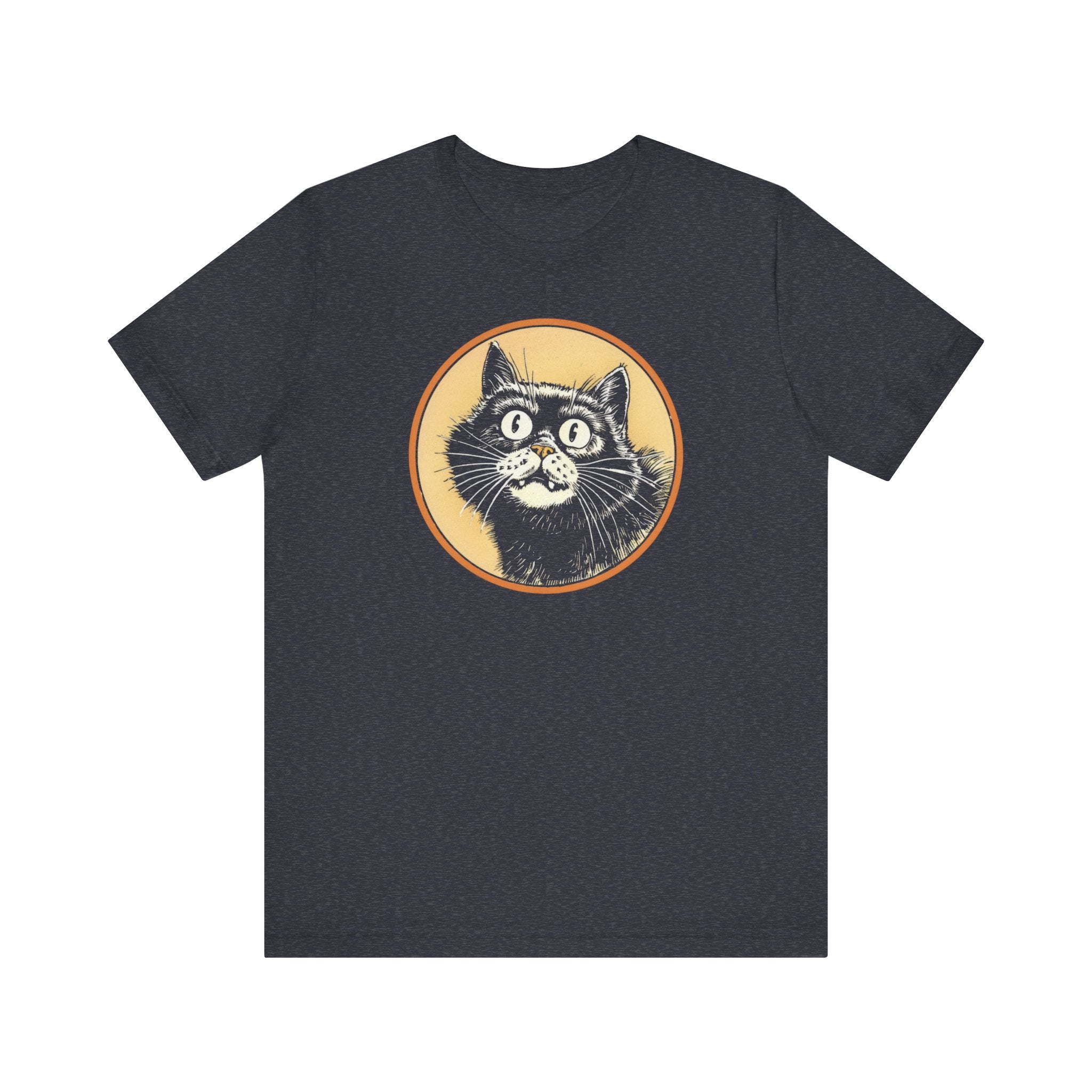 Happy Cat Graphic Tee – Vintage Style Cat Lover Shirt