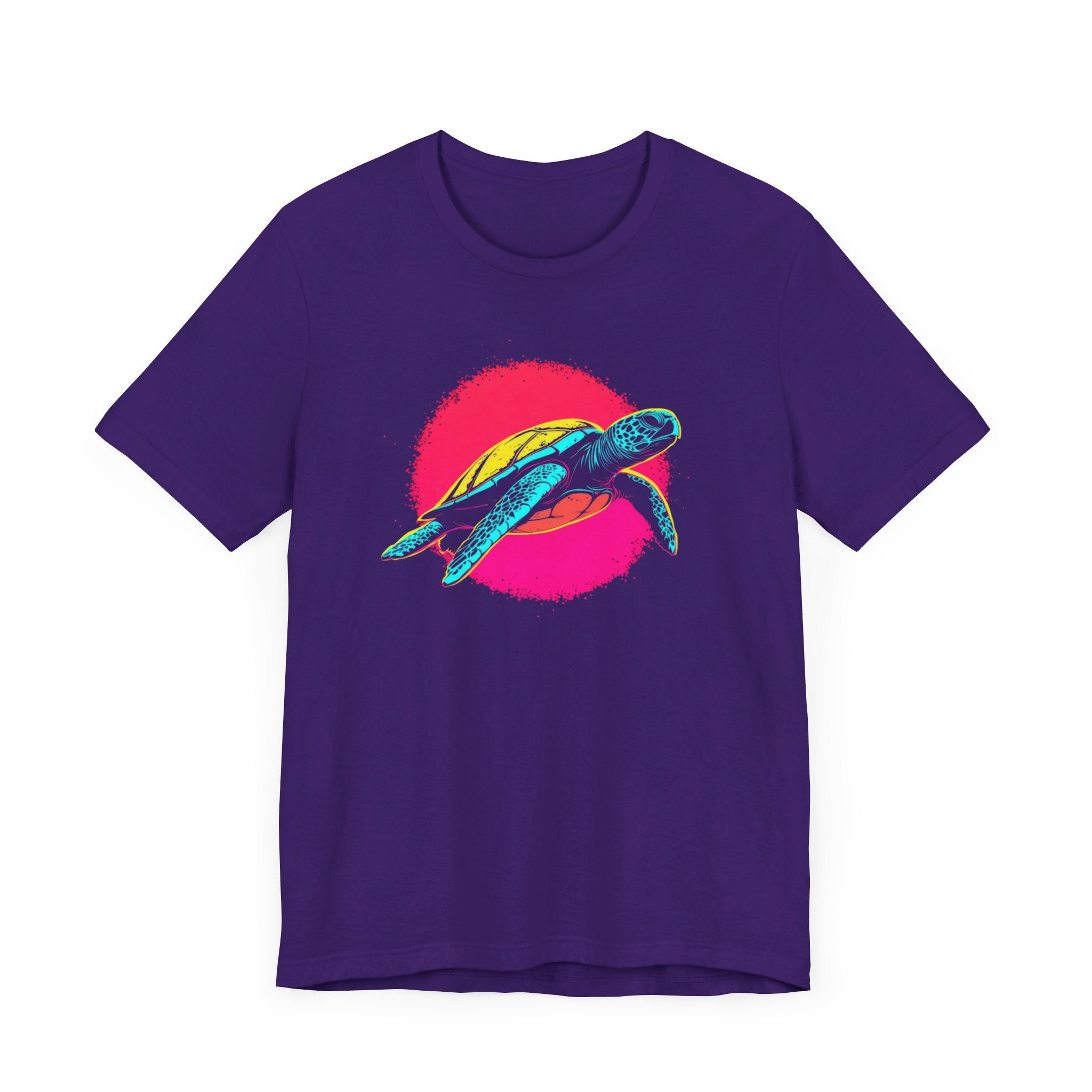 Neon Sea Turtle T-Shirt - Vibrant Ocean Vibes