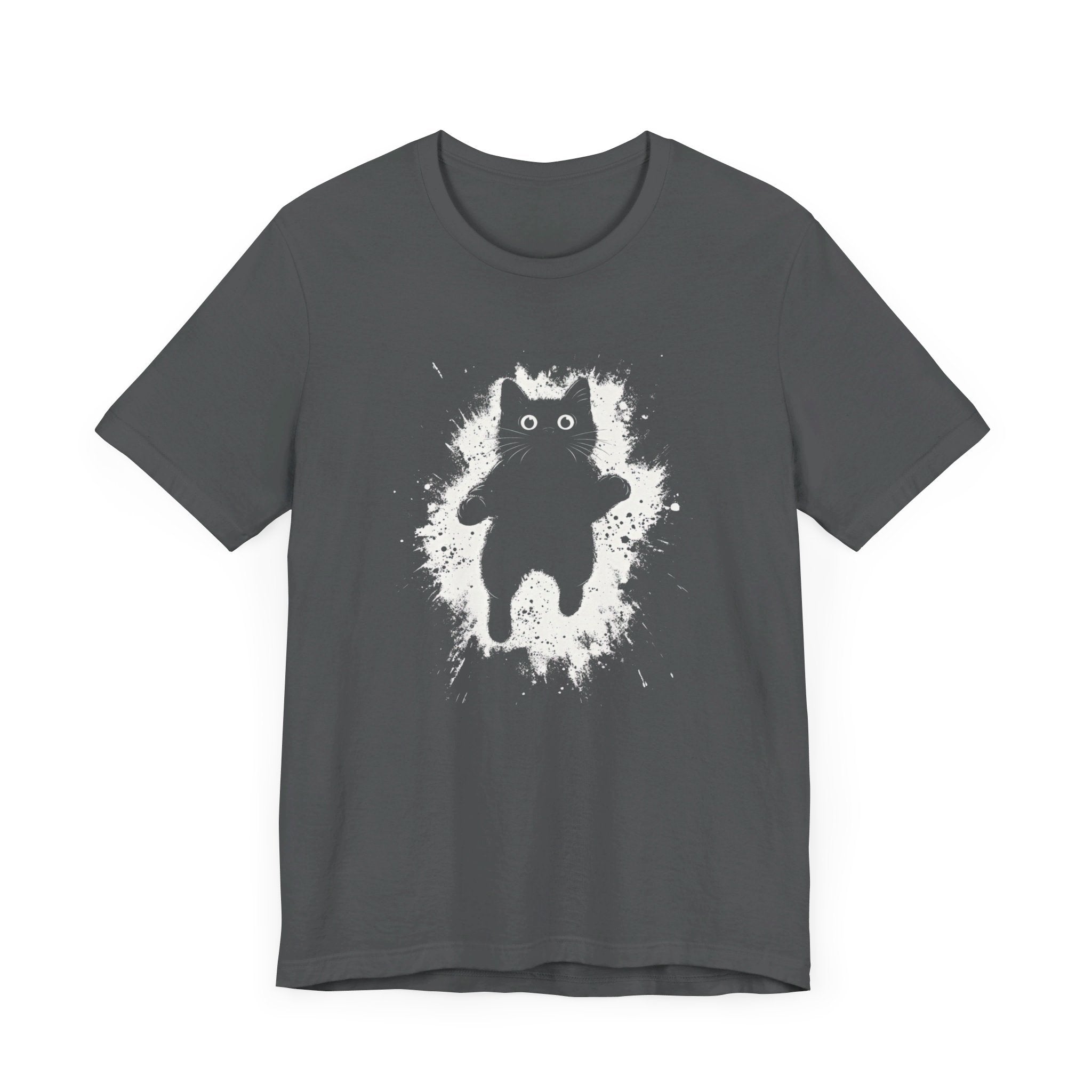 Floating Cat T-Shirt Minimalist and Quirky Design