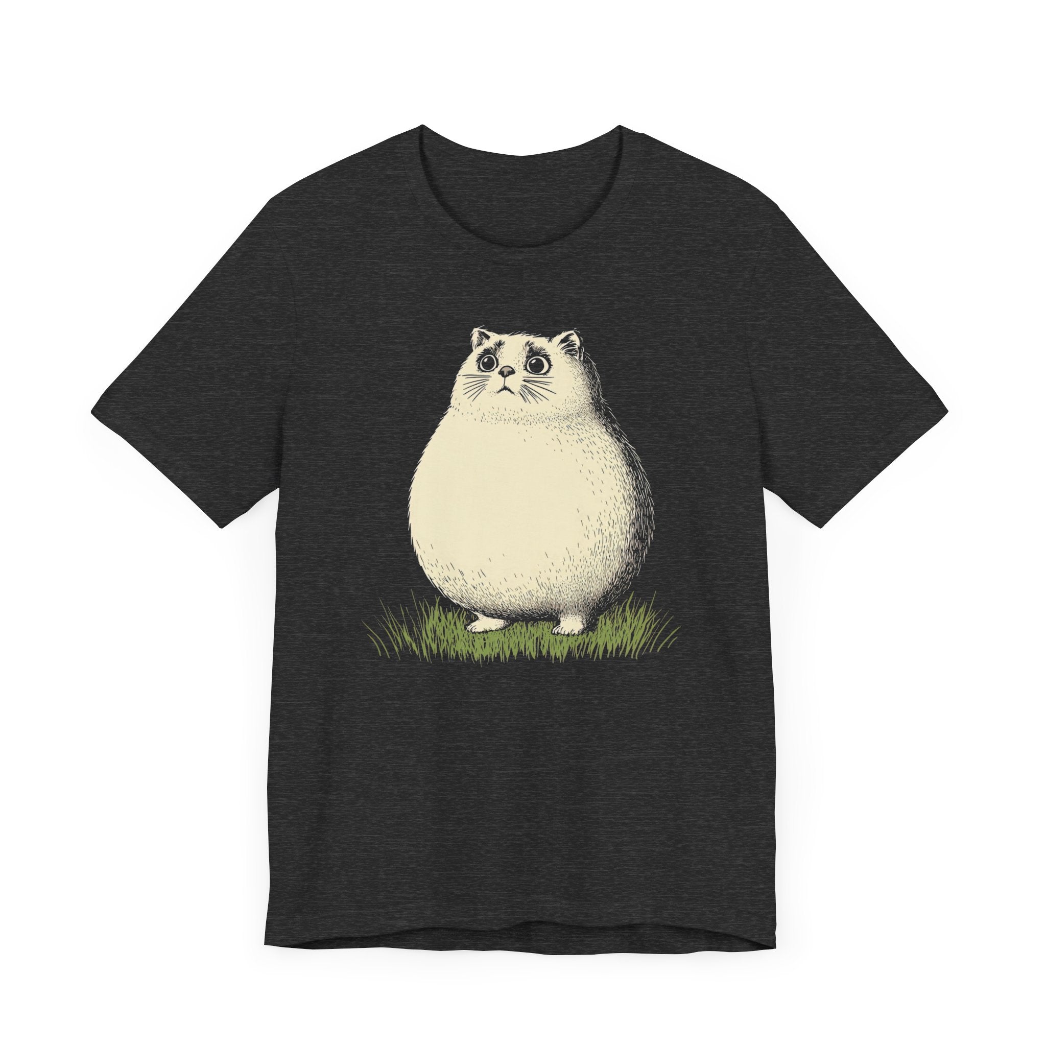 Chubby Cat in Grass Graphic Tee