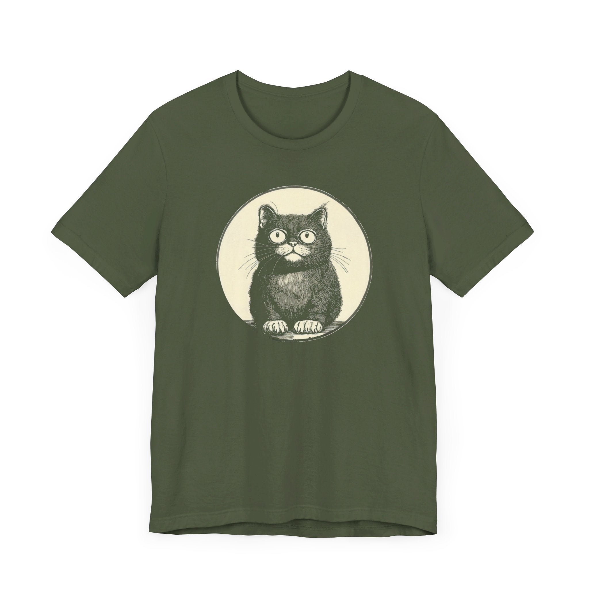Cute Cat Graphic Tee – Vintage Style Cat Lover Shirt