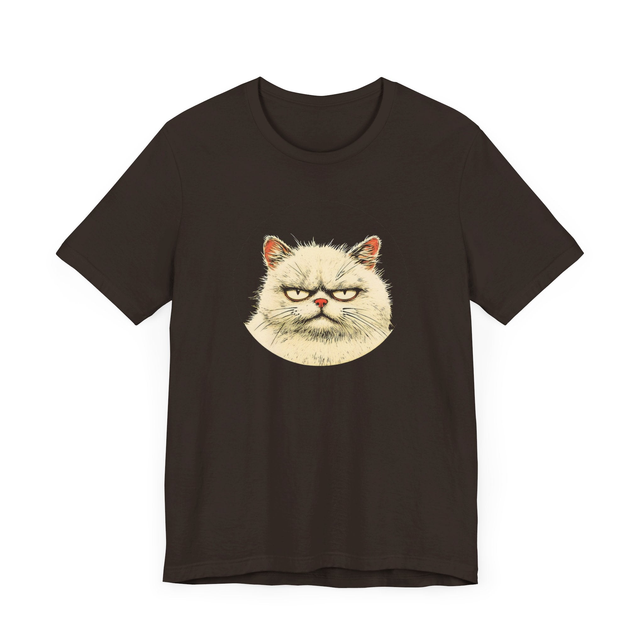 Grumpy Persian Cat Graphic Tee – Vintage Style Cat Lover Shirt