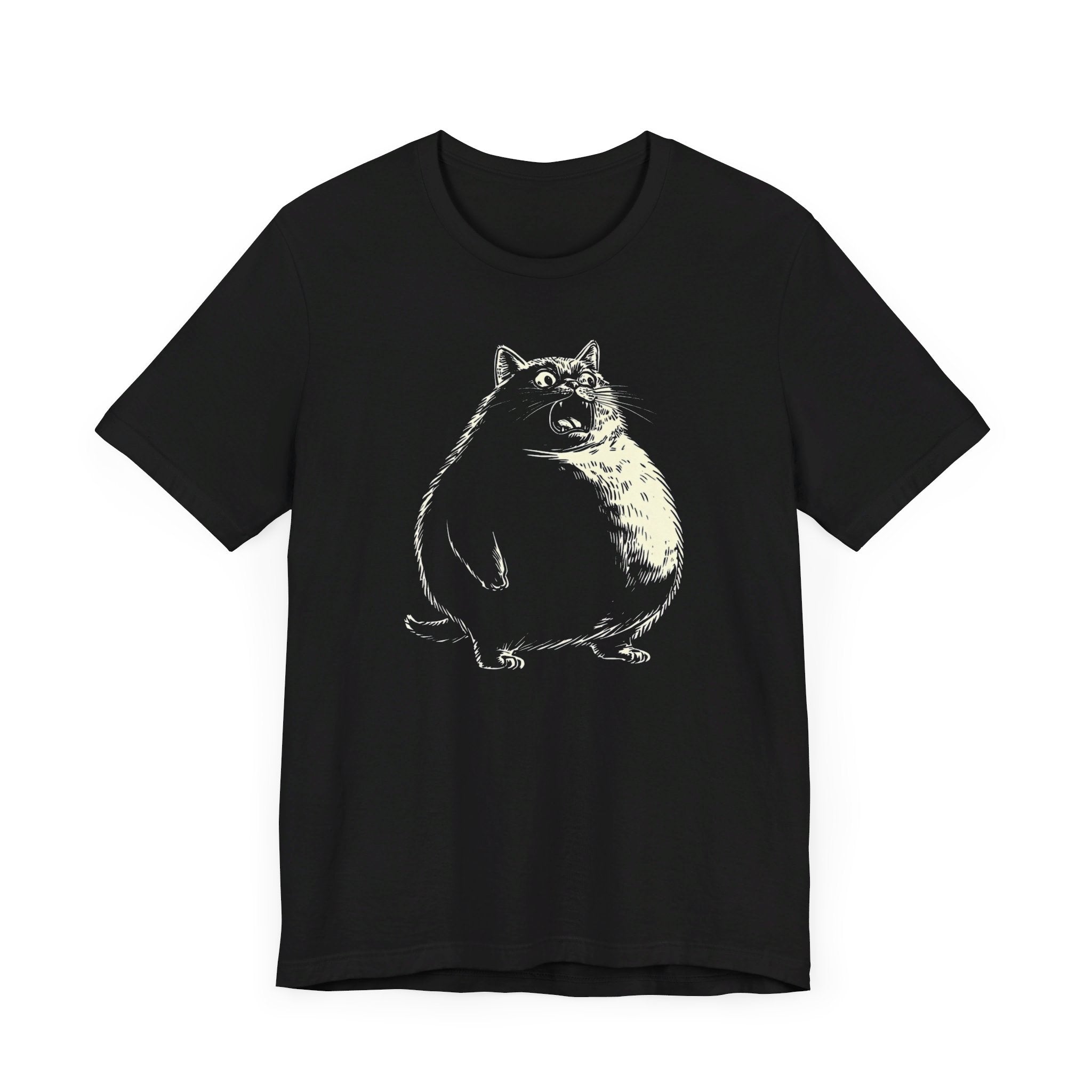 Chonky Black Cat Graphic T-Shirt