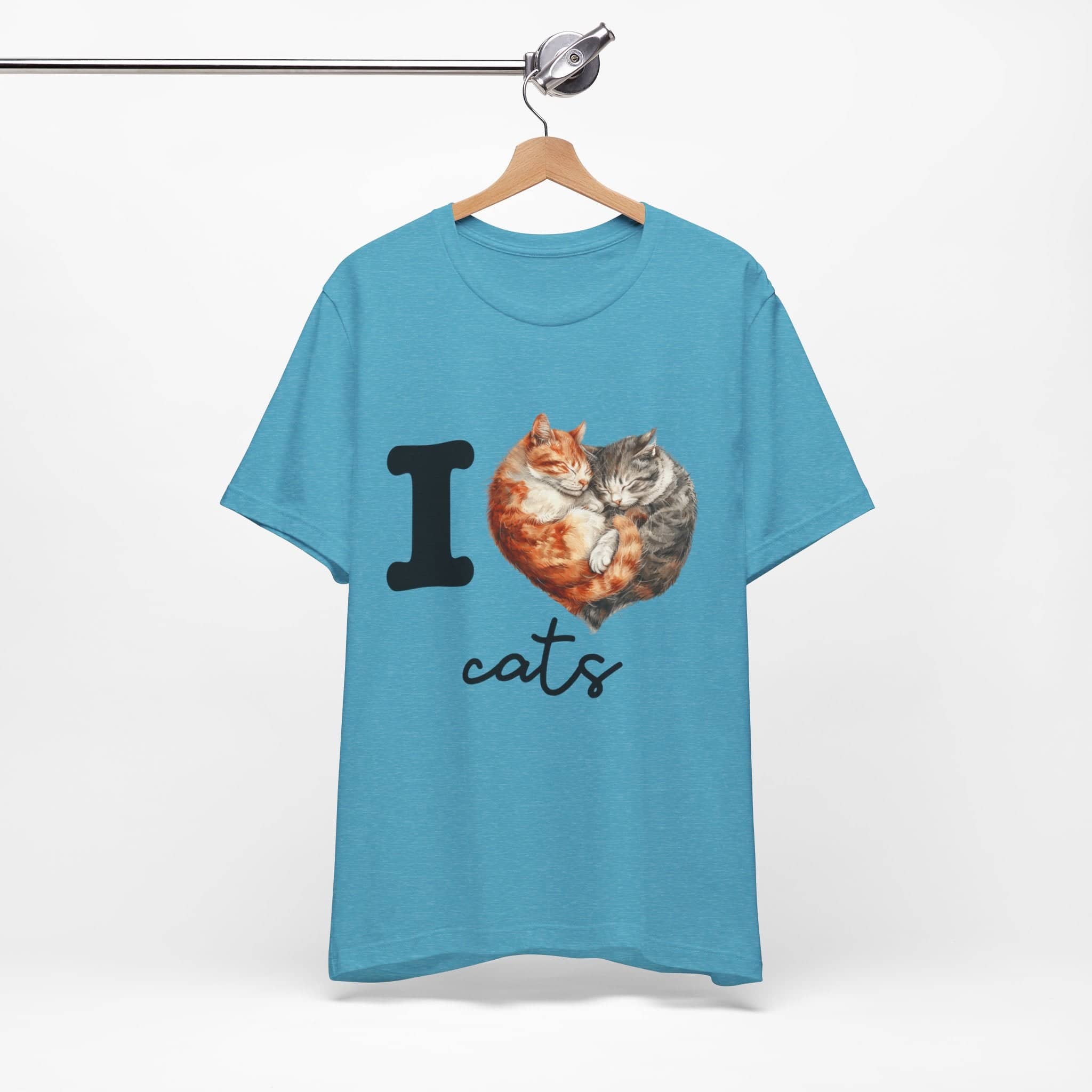 Feline Affection Tee - 'I Heart Cats' Cuddle Short Sleeve Tee