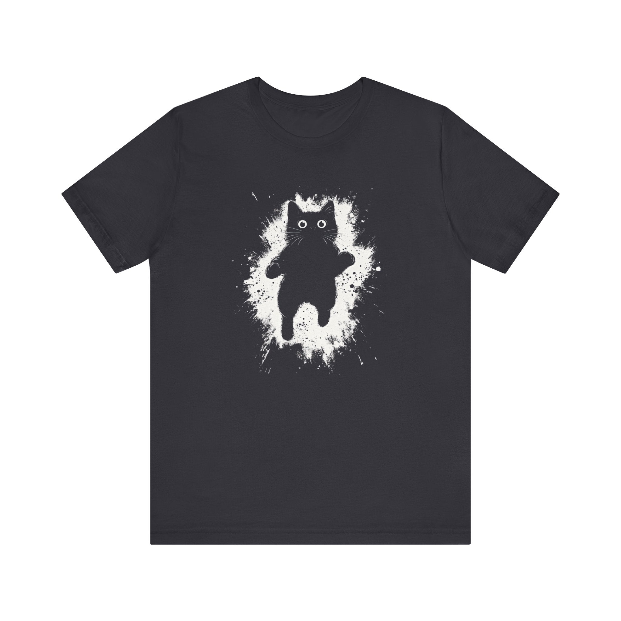Floating Cat T-Shirt Minimalist and Quirky Design