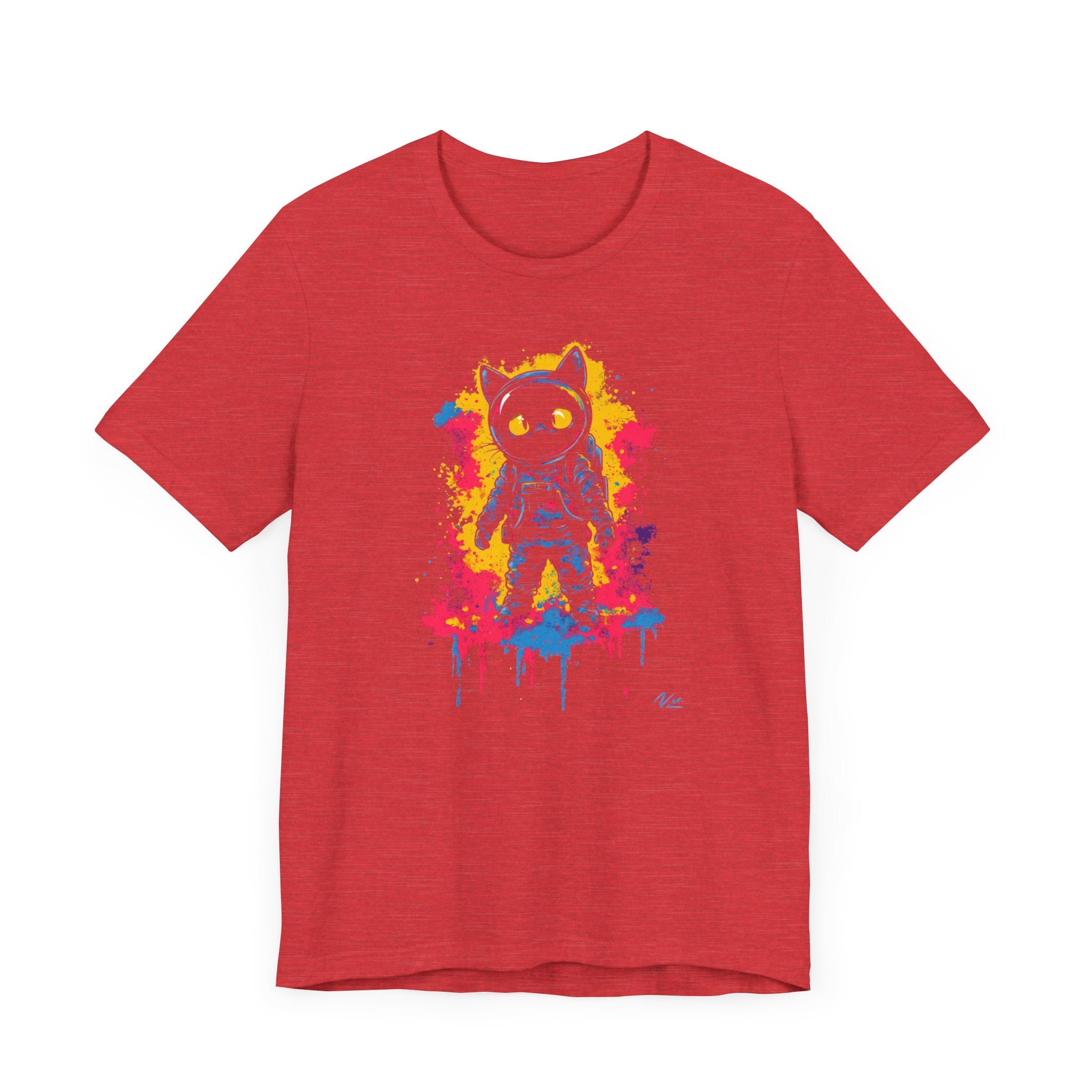 Vibrant Splash Catstronaut T-Shirt