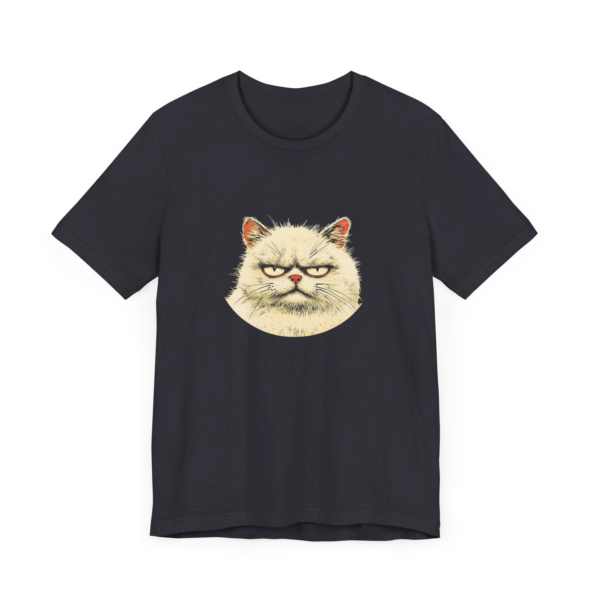 Grumpy Persian Cat Graphic Tee – Vintage Style Cat Lover Shirt