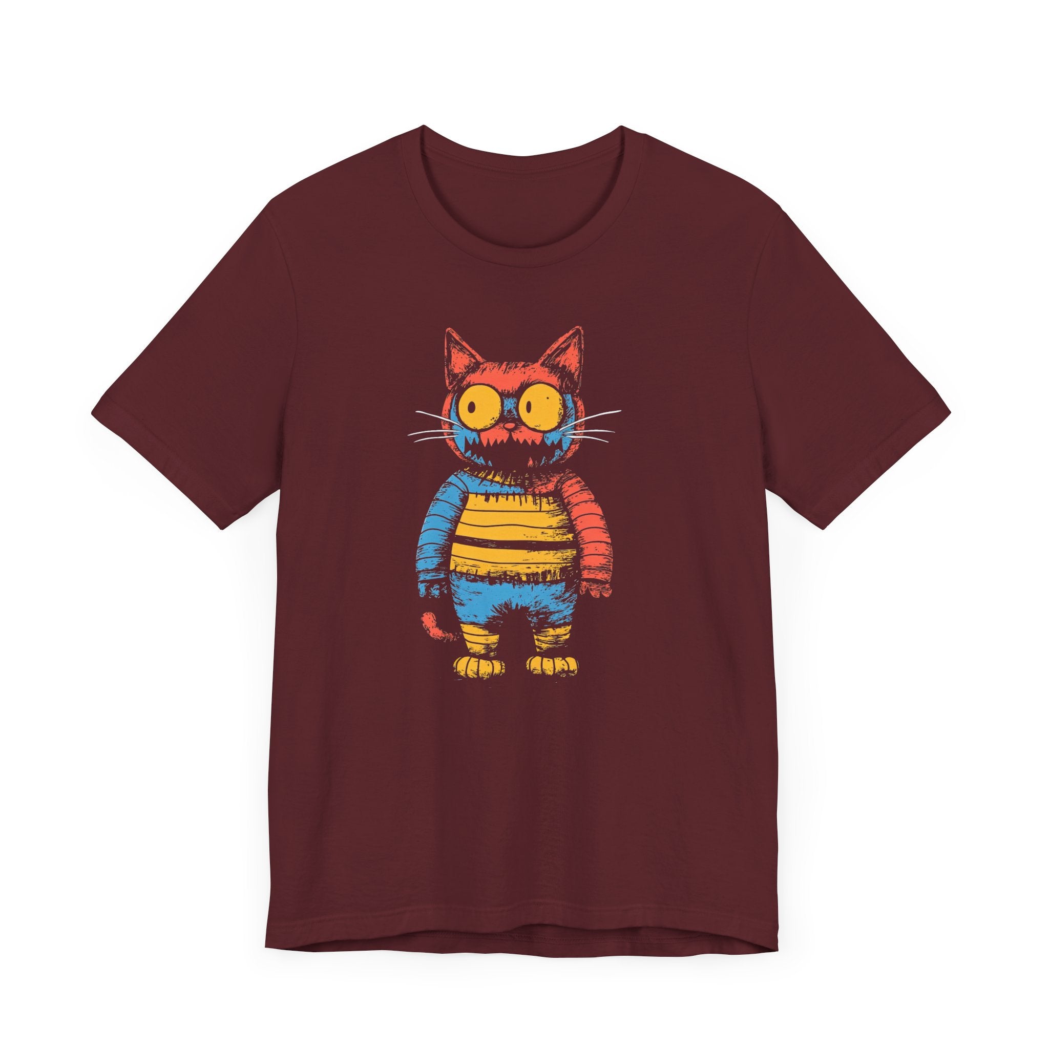 Colorful Striped Cat T-Shirt