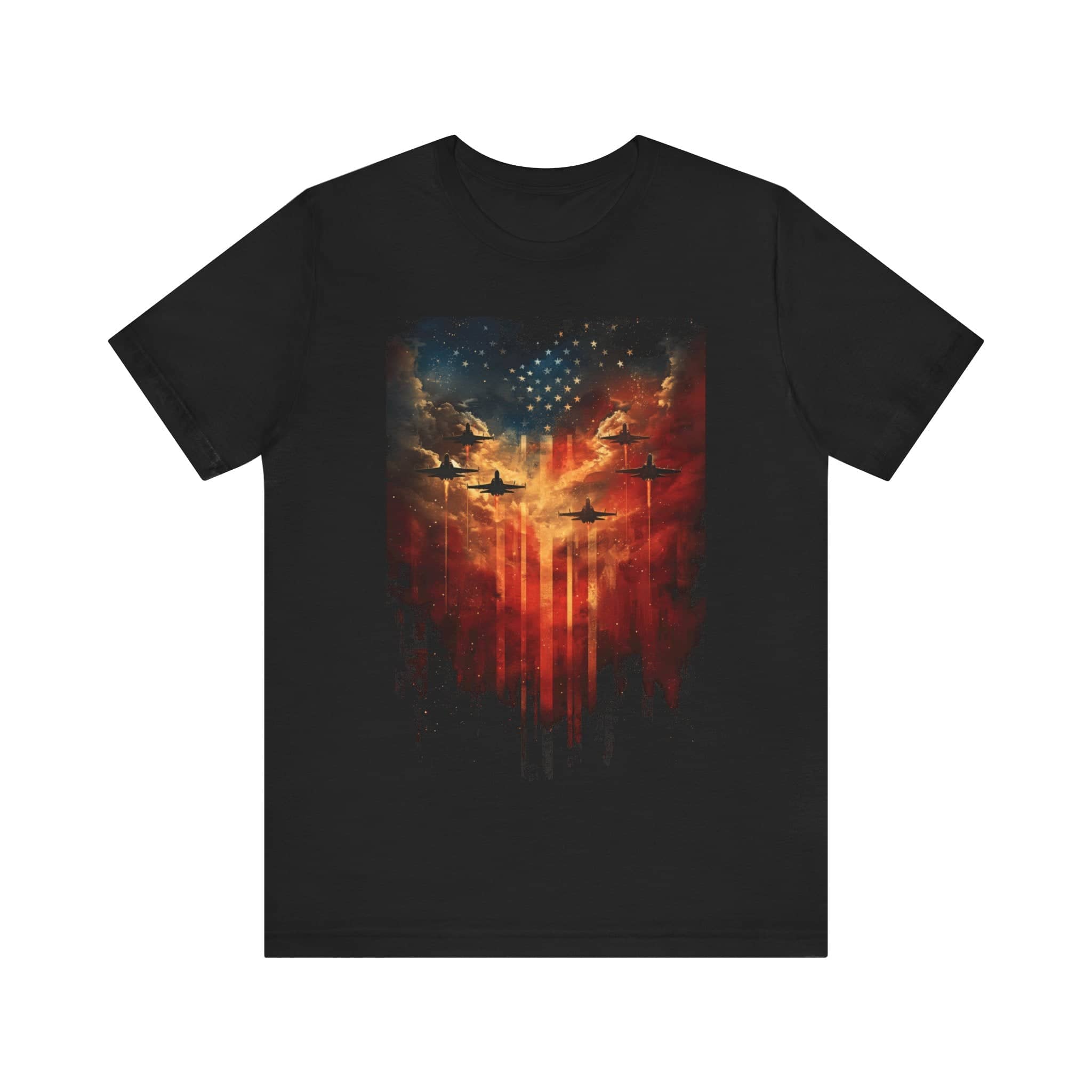 Freedom Flight: Patriotic Skyline T-Shirt Unisex Jersey Short Sleeve Tee