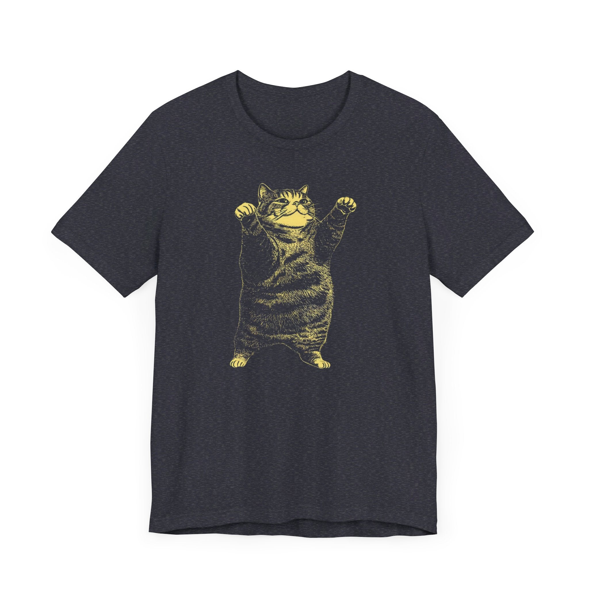 Stretching Cat T-Shirt - Funny Feline Pose Design