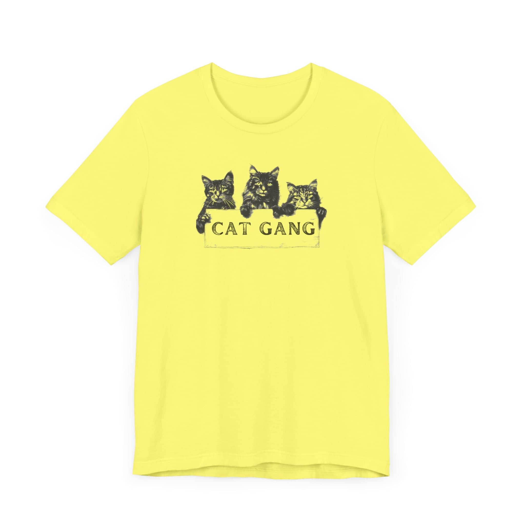 Cat Gang Shirt Funny Cat Lover Unisex Jersey Short Sleeve Tee