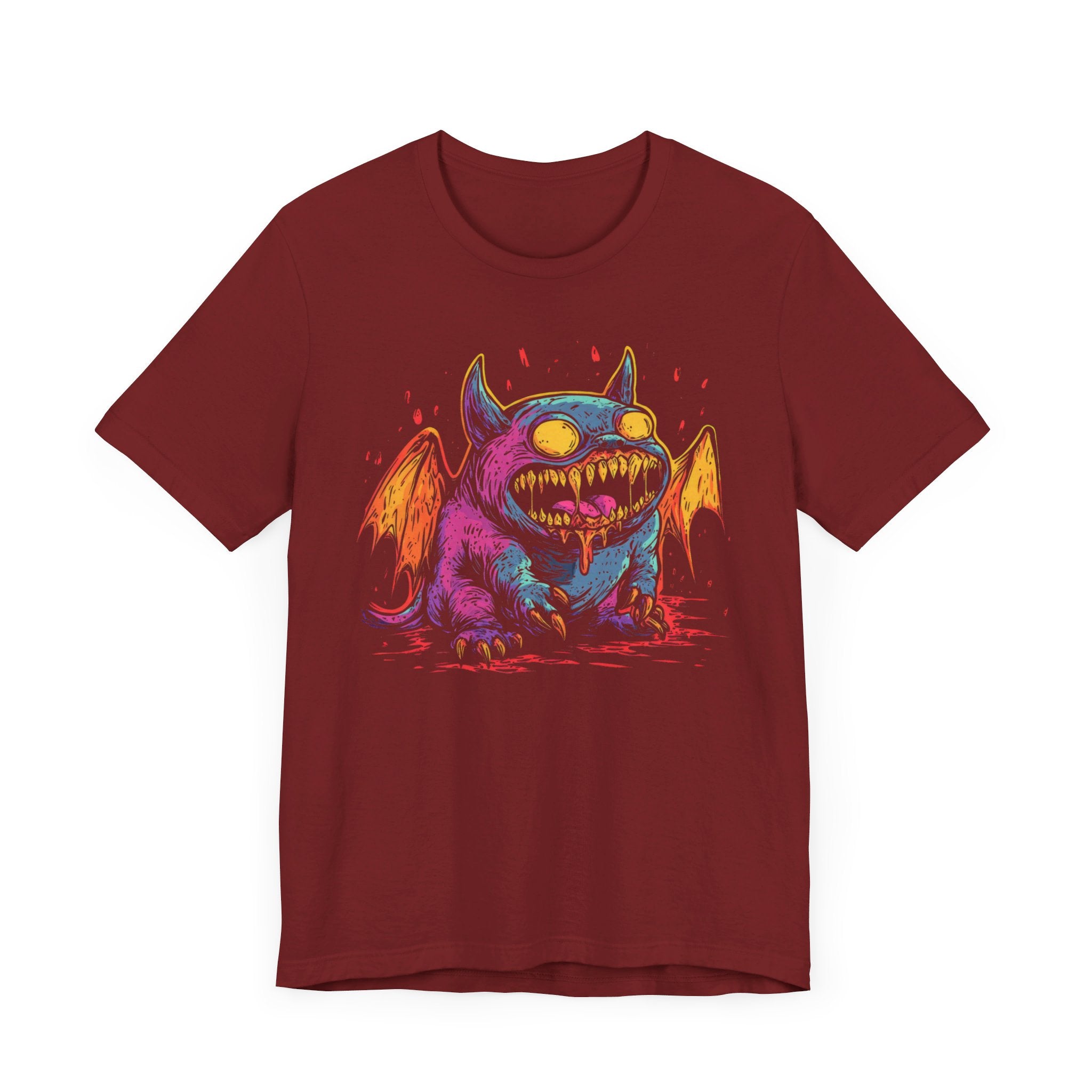Neon Bat Creature T-Shirt Bold and Playful Design