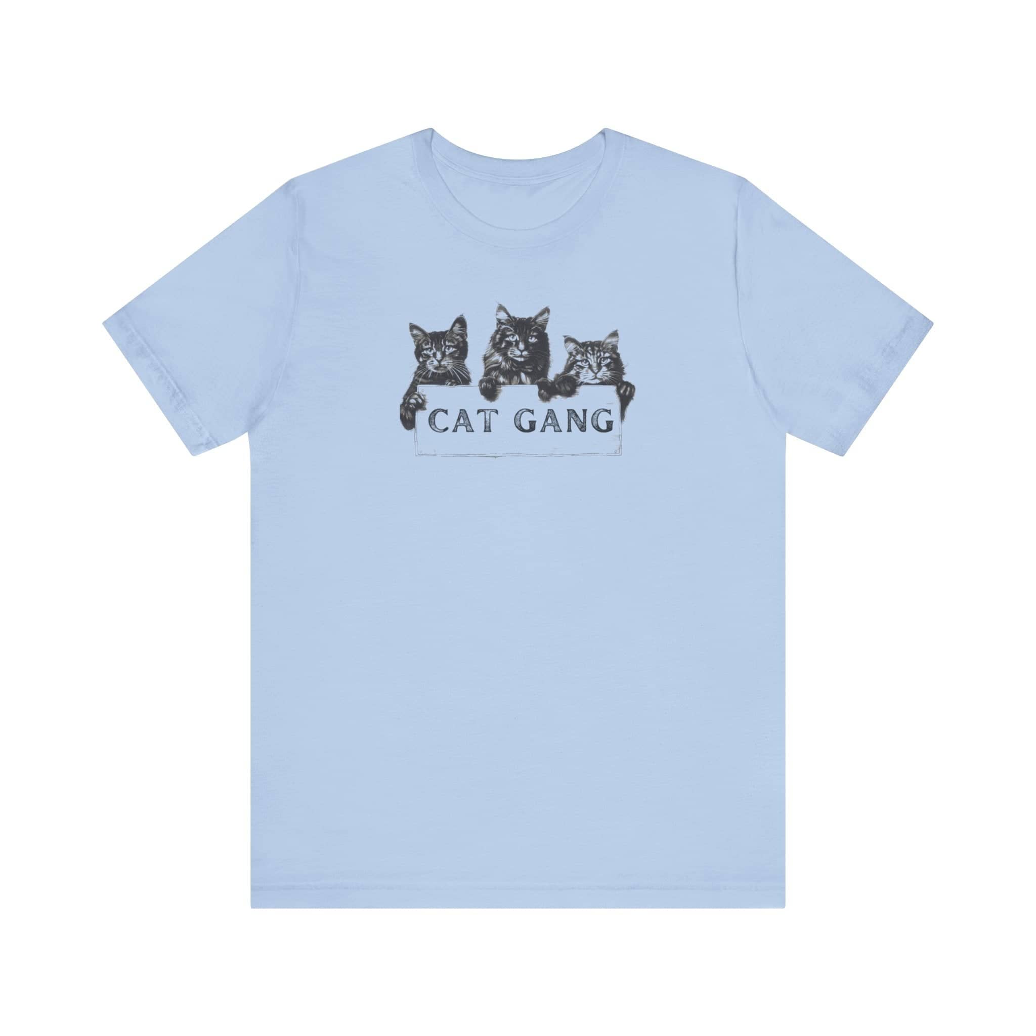 Cat Gang Shirt Funny Cat Lover Unisex Jersey Short Sleeve Tee