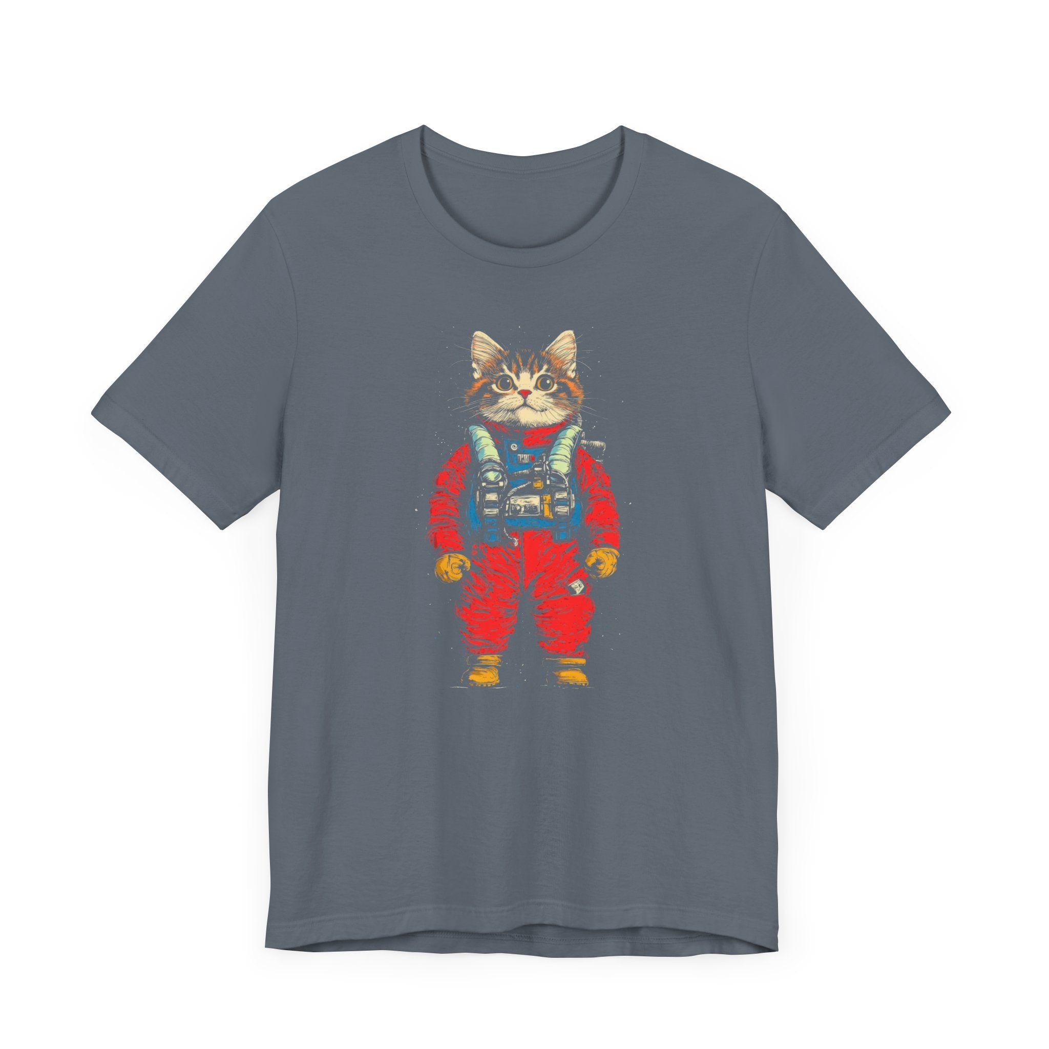 Astronaut Kitten in Red Spacesuit T-Shirt