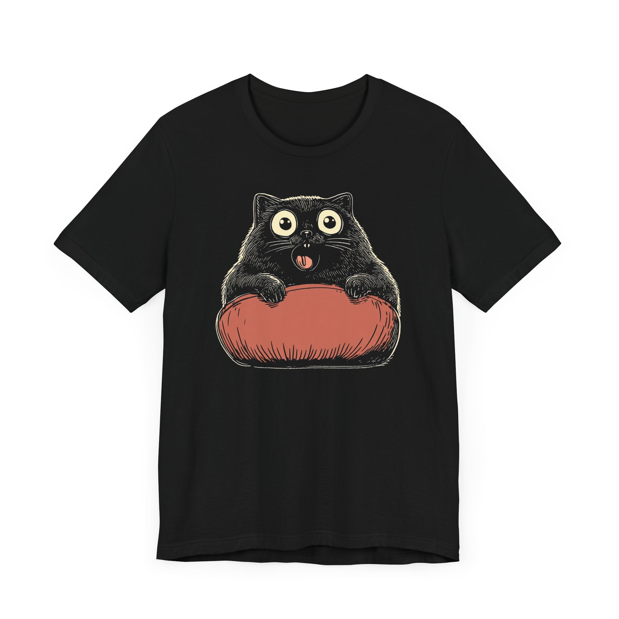 Quirky Cat on Pillow Graphic Tee