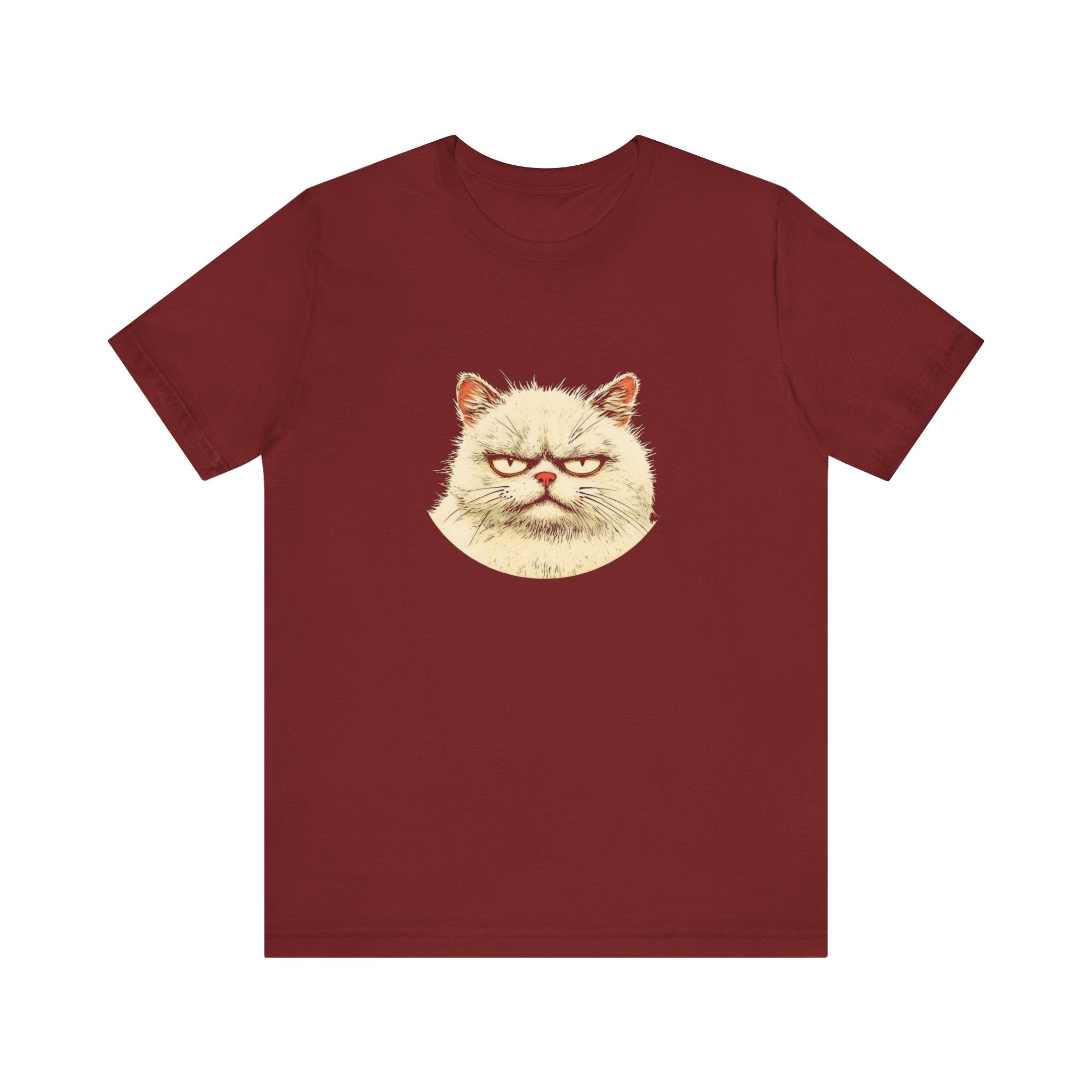 Grumpy Persian Cat Graphic Tee – Vintage Style Cat Lover Shirt