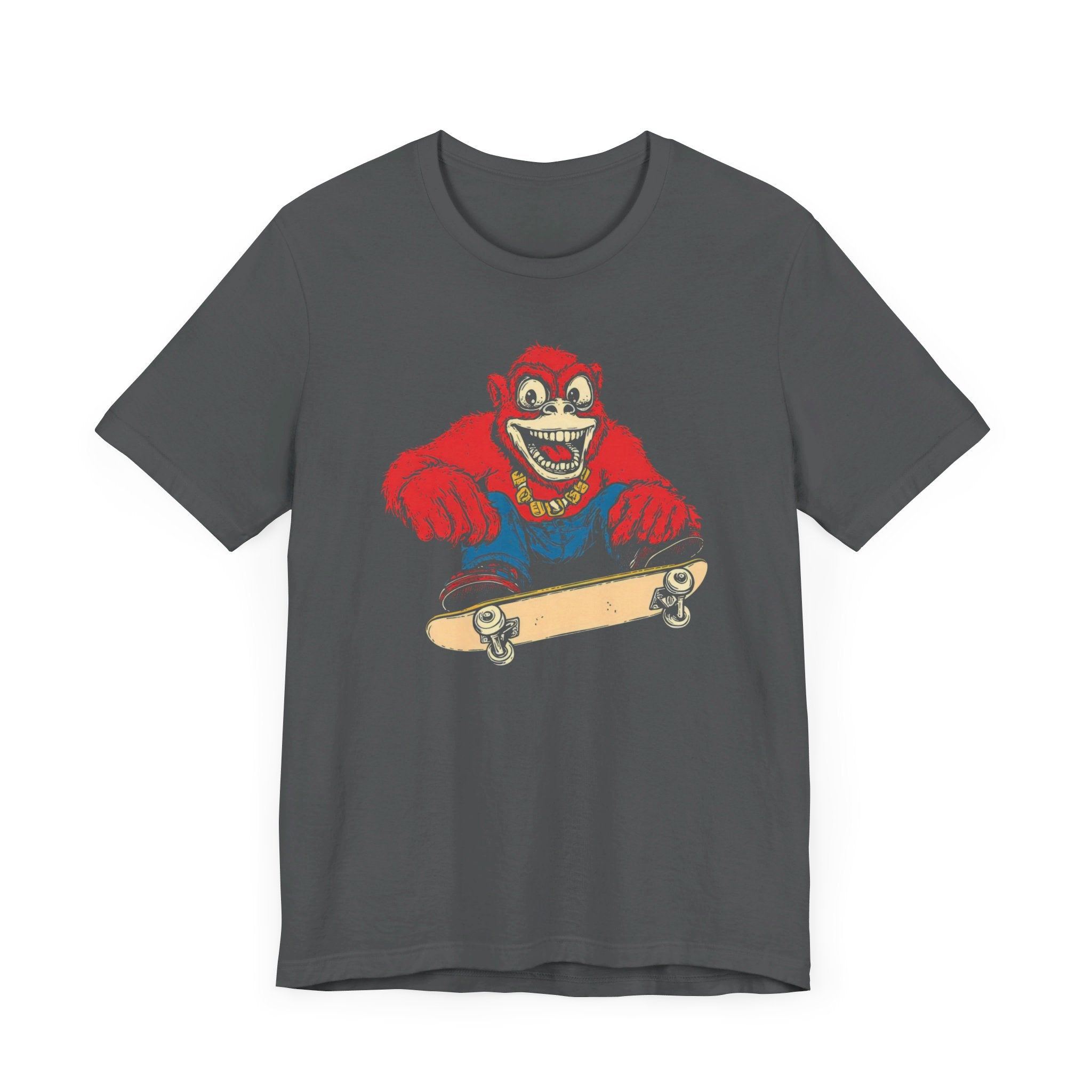 Skateboarding Gorilla T-Shirt - Cool Retro Style Ape Graphic Tee
