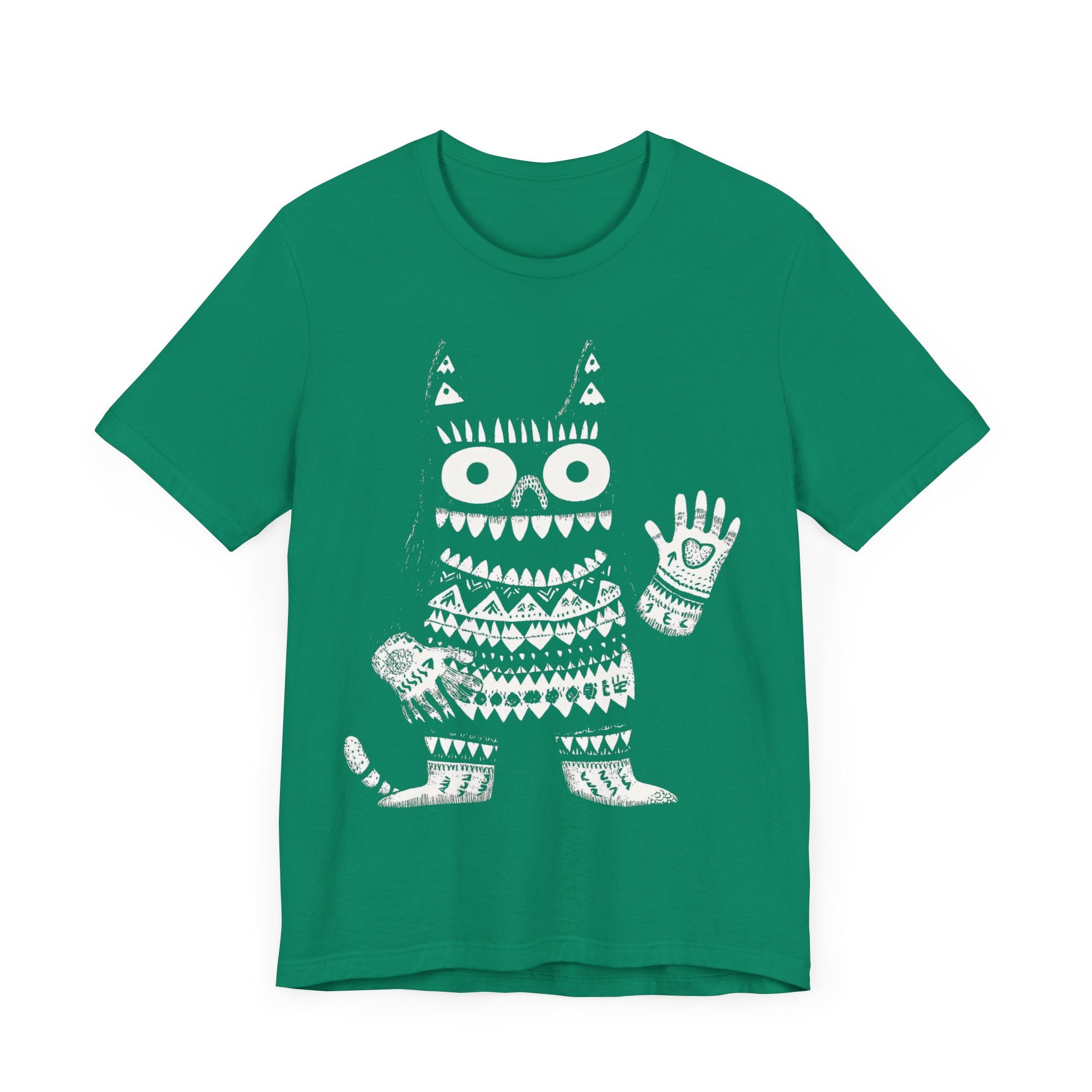 Tribal Pattern Cat Graphic Tee