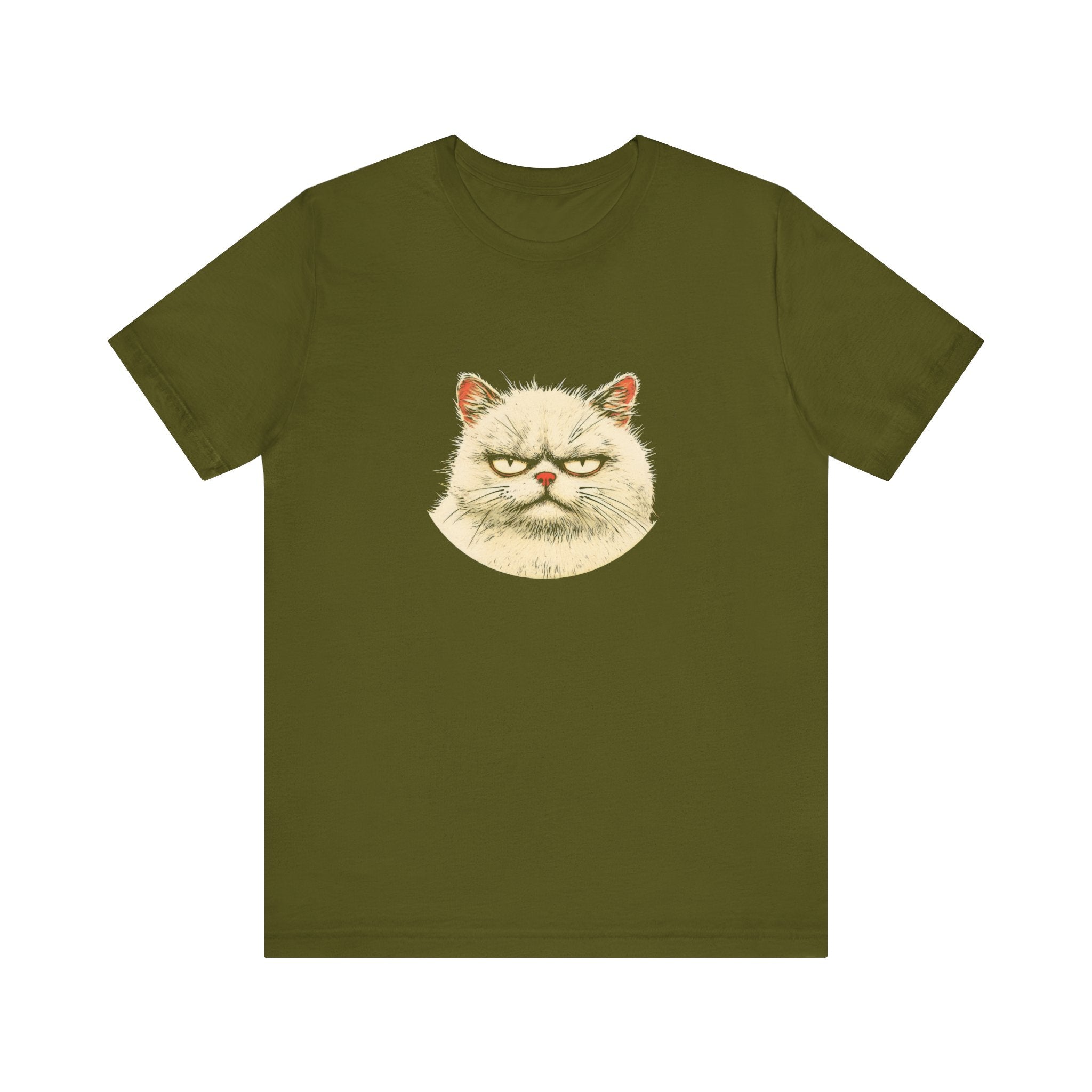 Grumpy Persian Cat Graphic Tee – Vintage Style Cat Lover Shirt