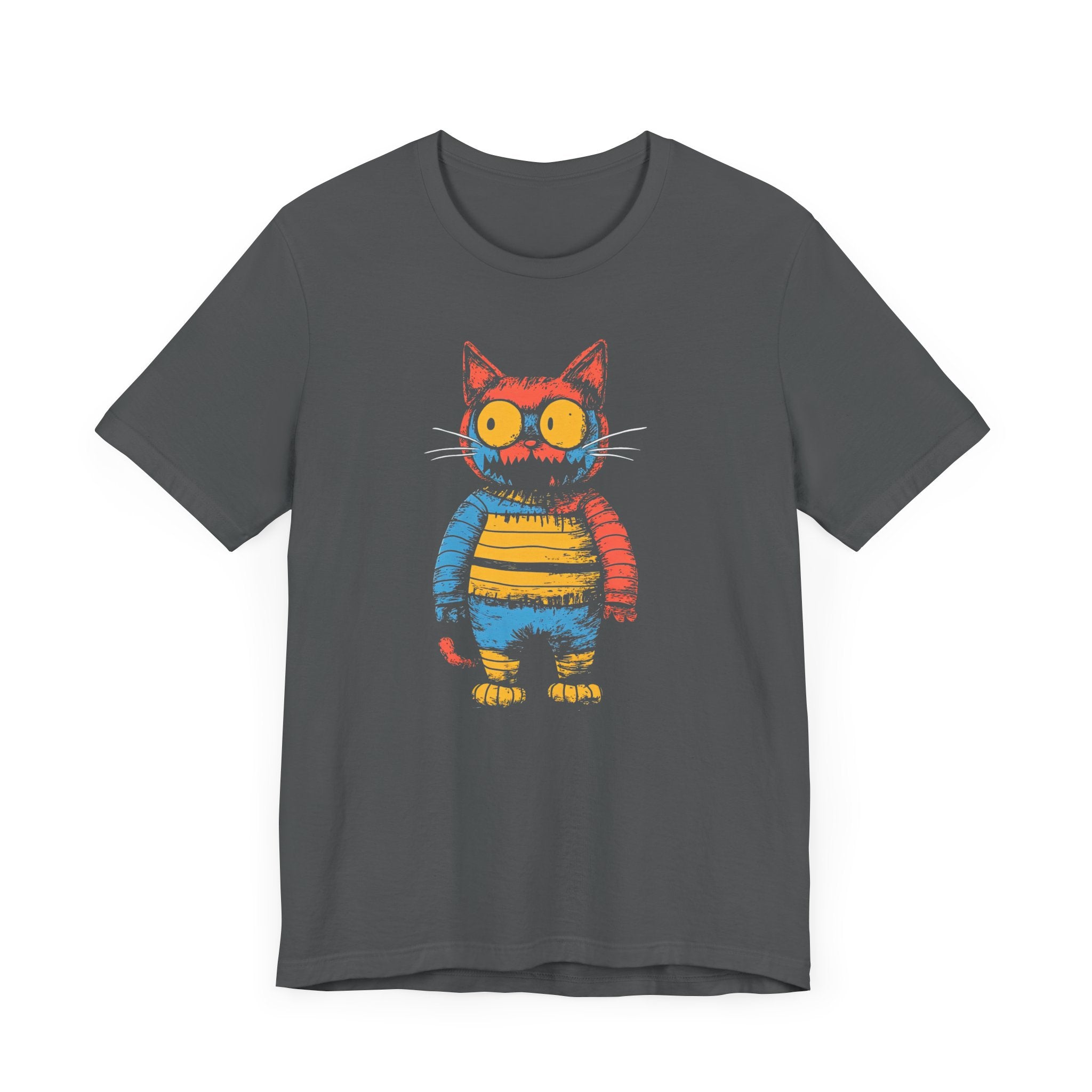 Colorful Striped Cat T-Shirt