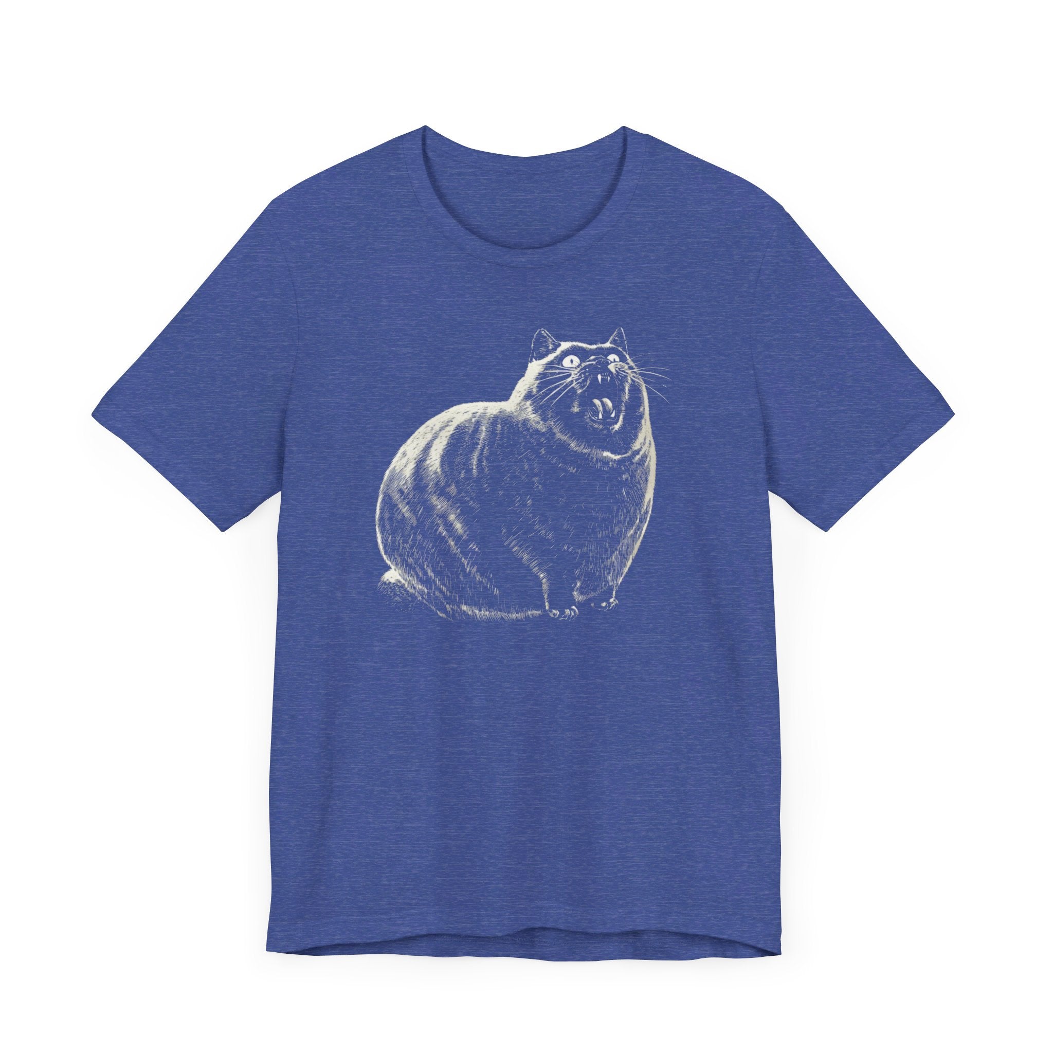 Yowling Chonky Cat Graphic T-Shirt Funny Cat Lover Tee