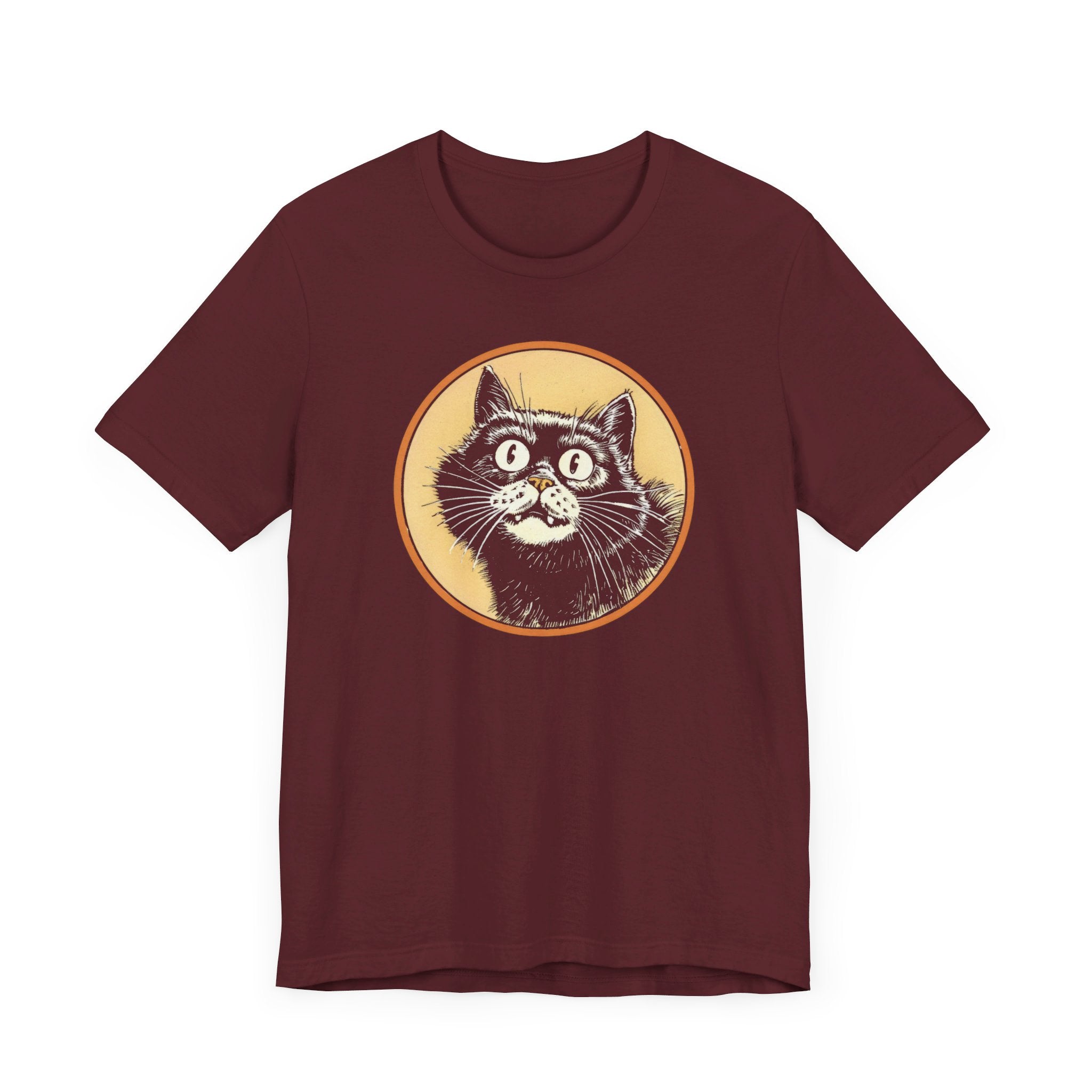 Happy Cat Graphic Tee – Vintage Style Cat Lover Shirt