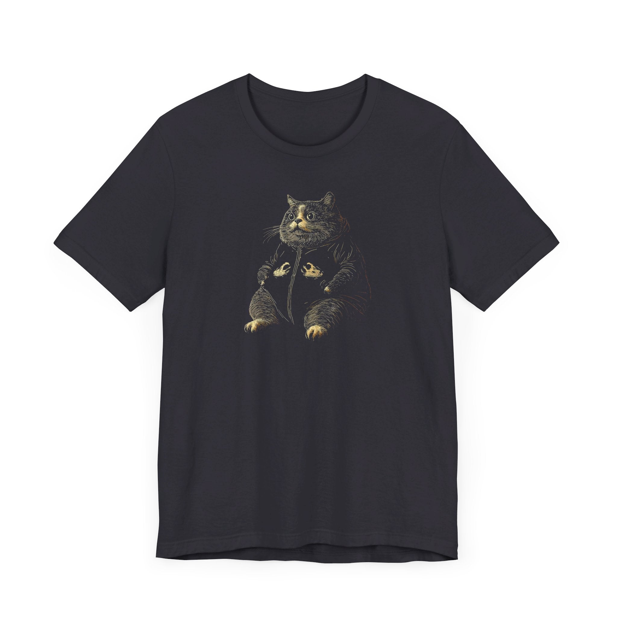 Chubby Cat Hoodie Graphic T-Shirt