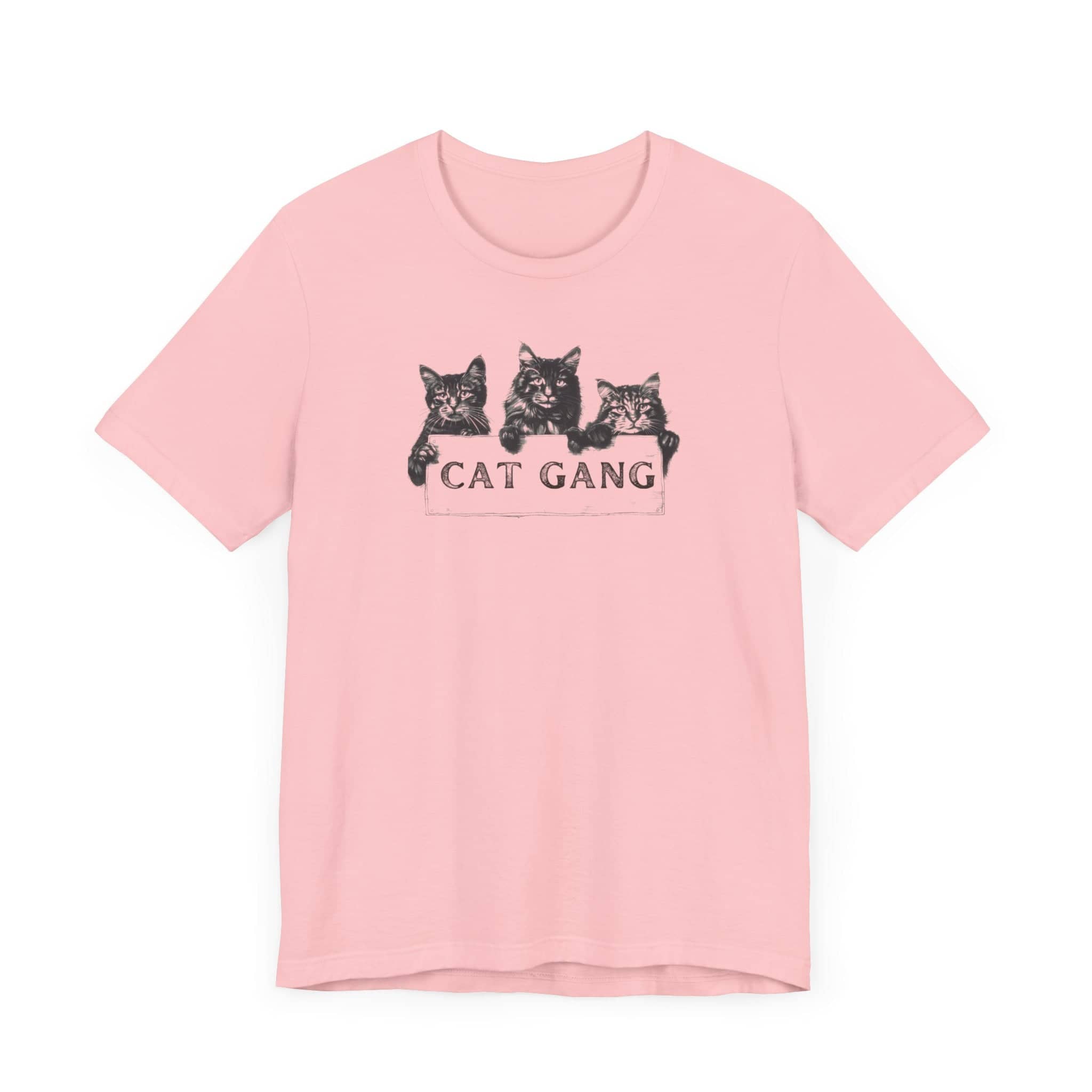 Cat Gang Shirt Funny Cat Lover Unisex Jersey Short Sleeve Tee