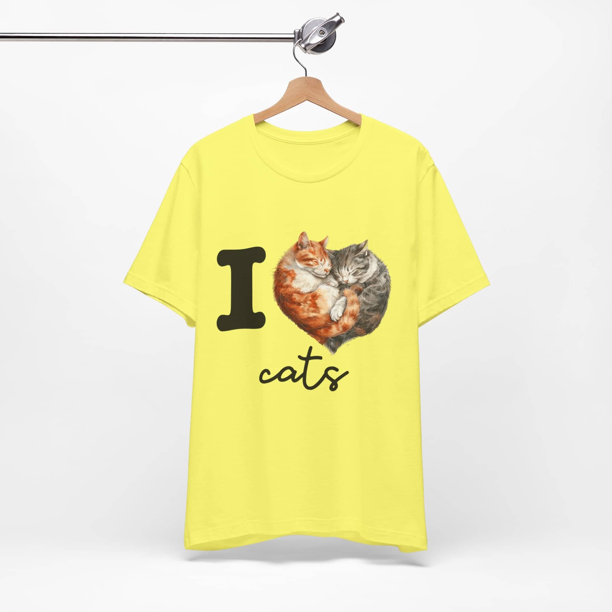 Feline Affection Tee - 'I Heart Cats' Cuddle Short Sleeve Tee