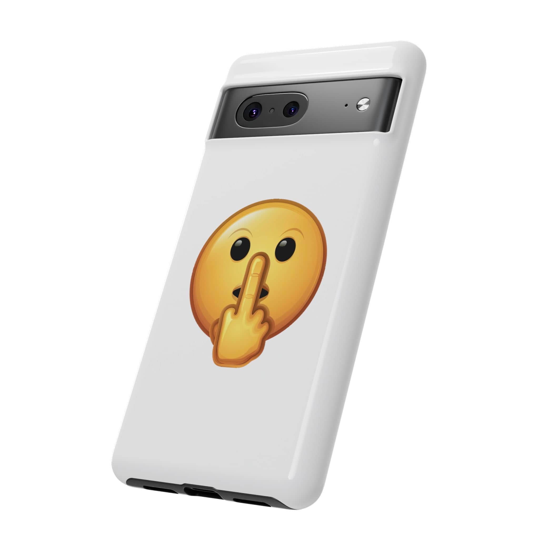 Middle Finger FU Shh Silent Protest Emoji Phone Tough Cases