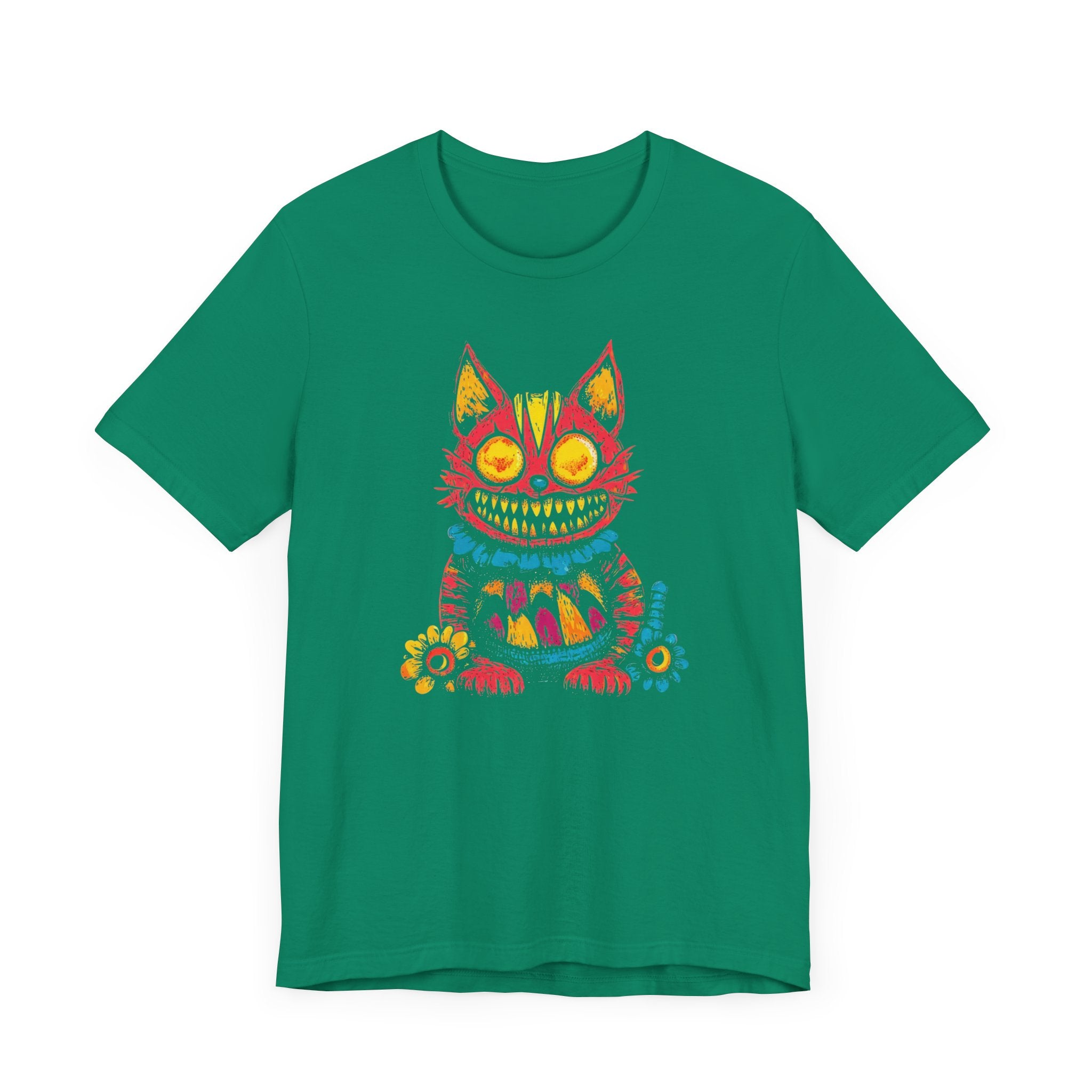 Psychedelic Grinning Cat Graphic Tee