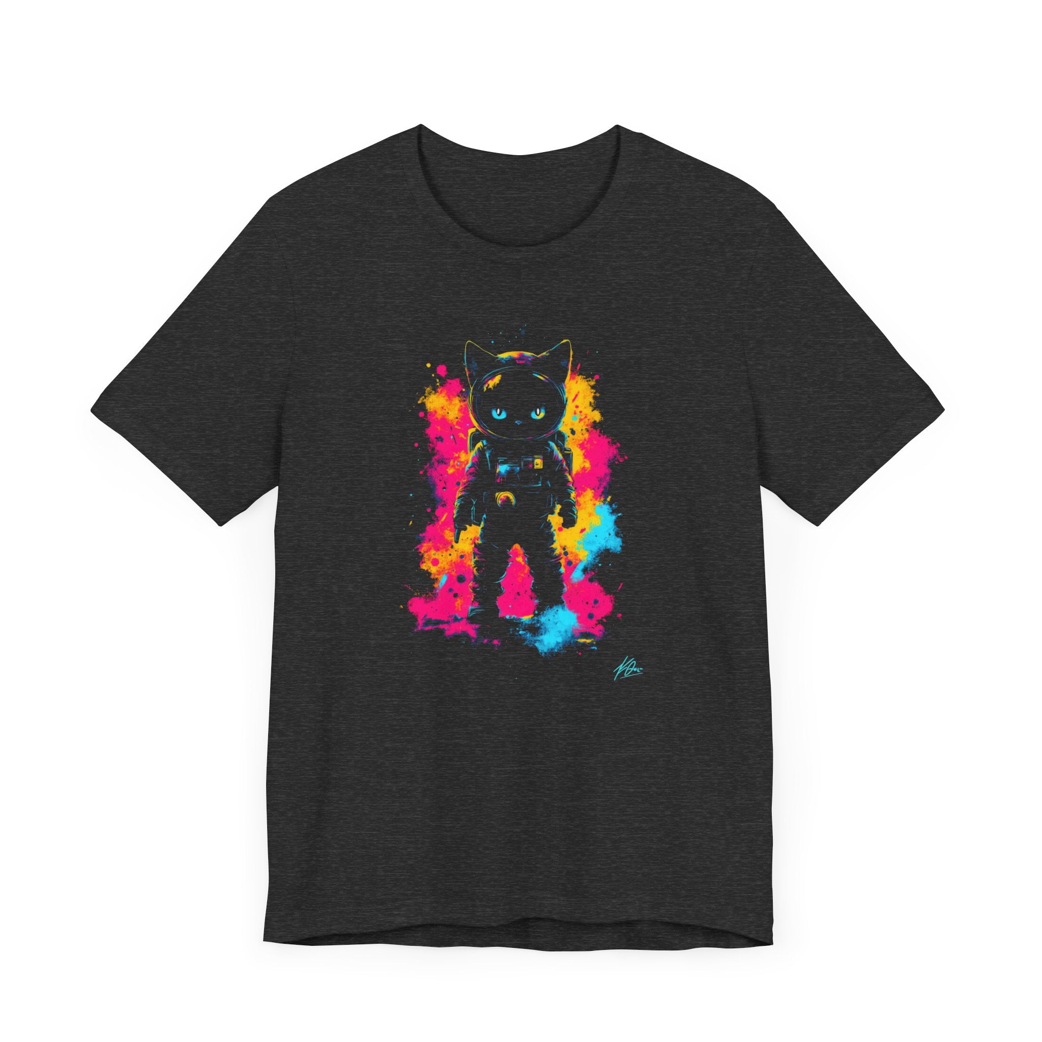 Neon Astronaut Cat T-Shirt