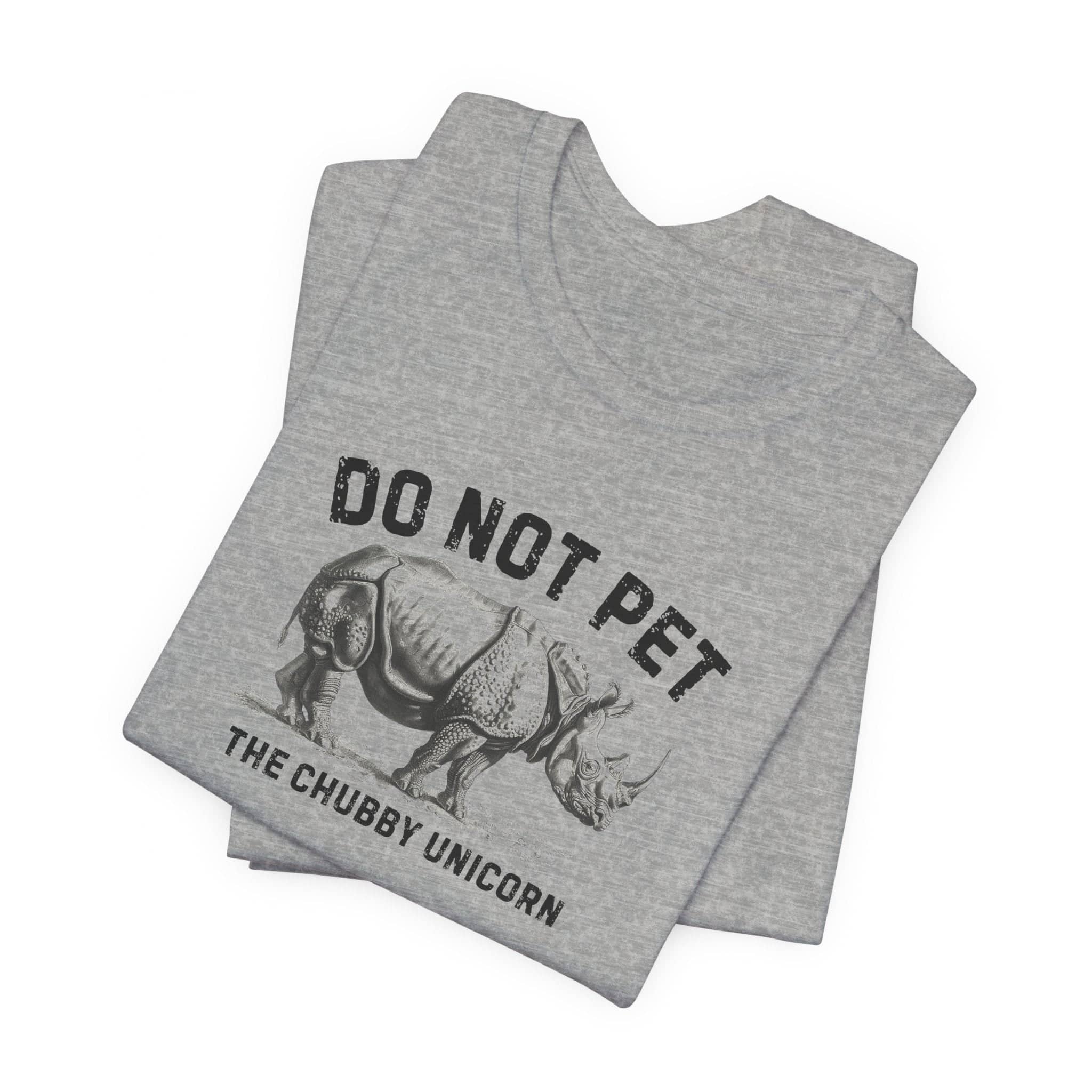 Do Not Pet The Chubby Unicorn Shirt Funny Rhino Lover Tee