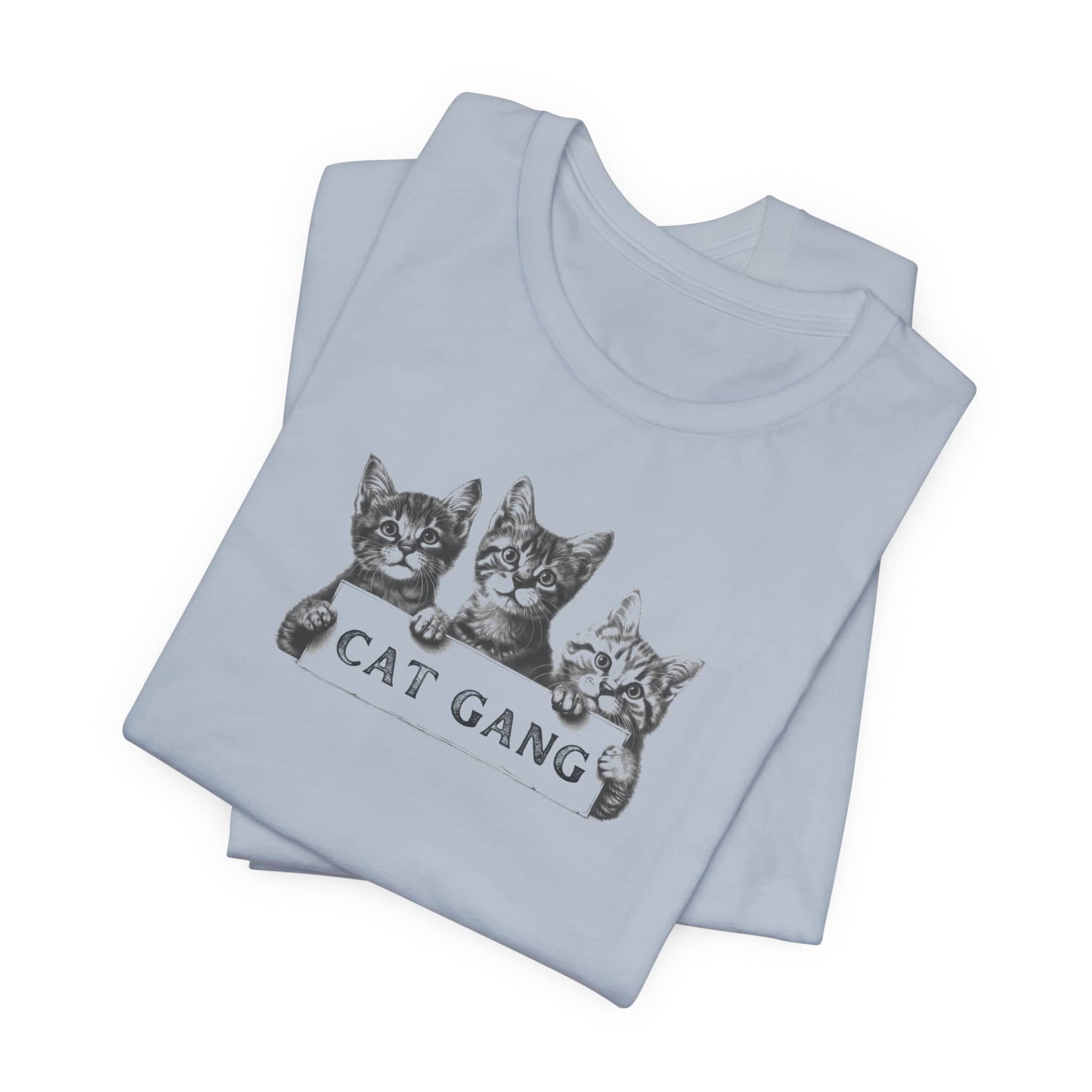 Cat Gang Shirt Funny Cat Lover Kitten Unisex Jersey Short Sleeve Tee