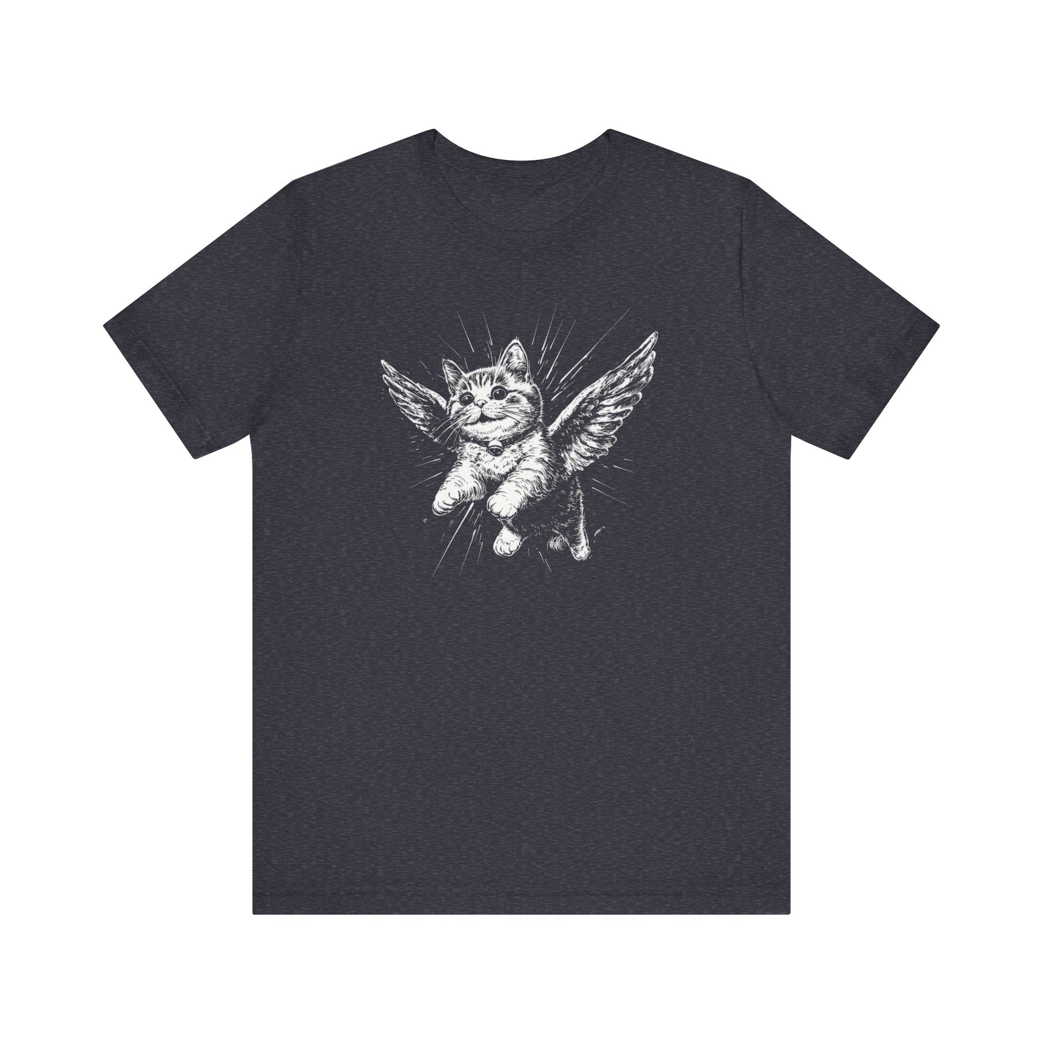 Flying Kitten with Angel Wings Graphic T-Shirt