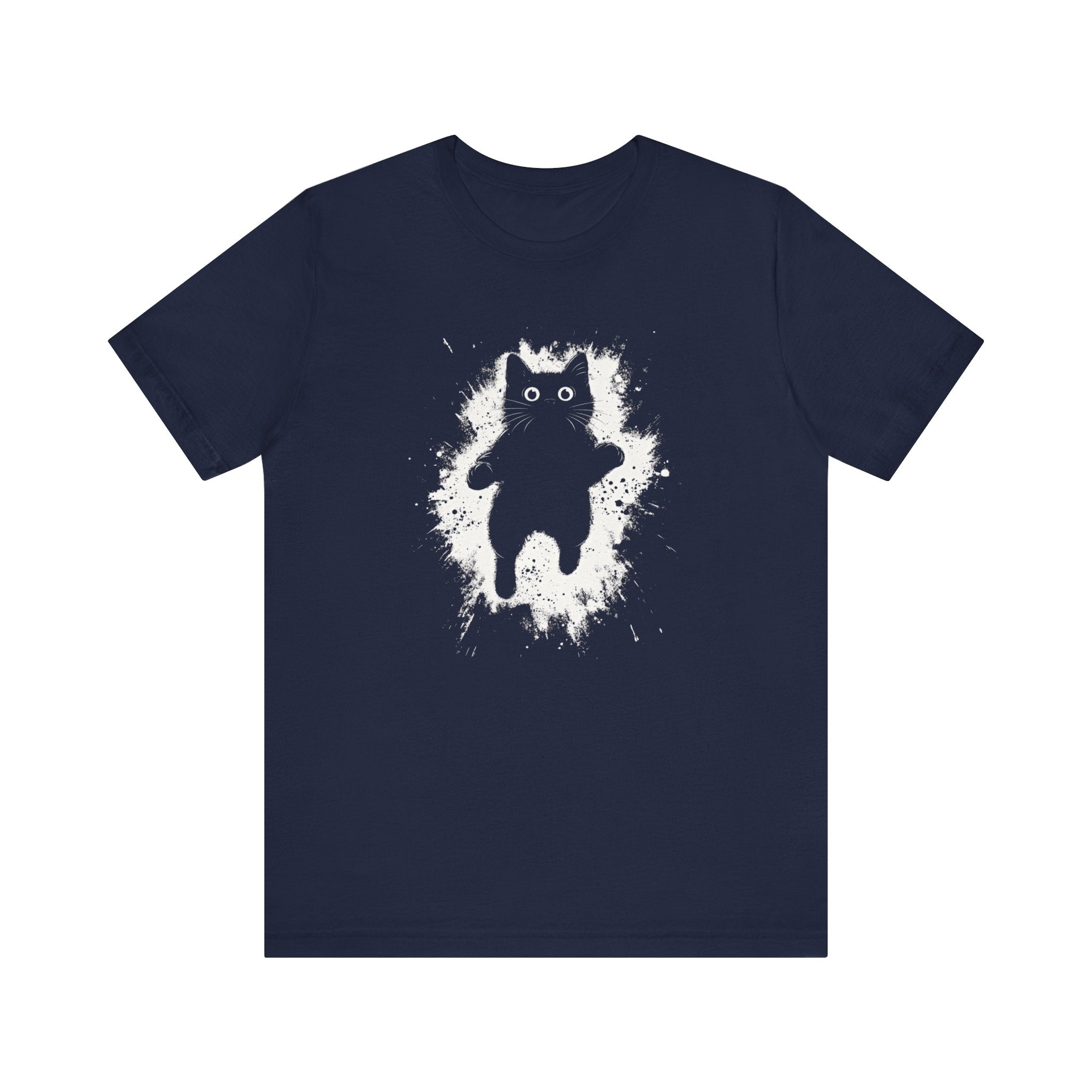 Floating Cat T-Shirt Minimalist and Quirky Design