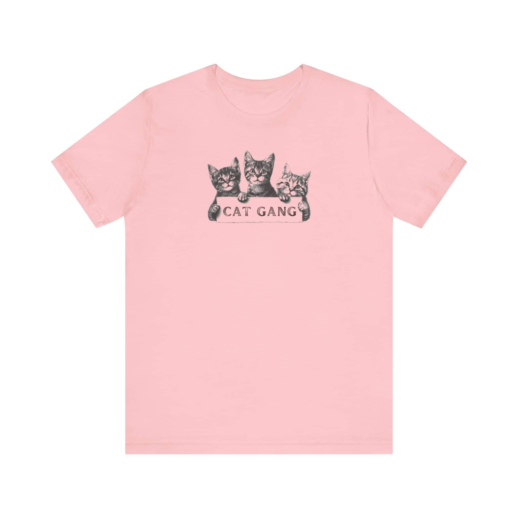 Cat Gang Shirt Funny Cat Lover Kitten Unisex Jersey Short Sleeve Tee
