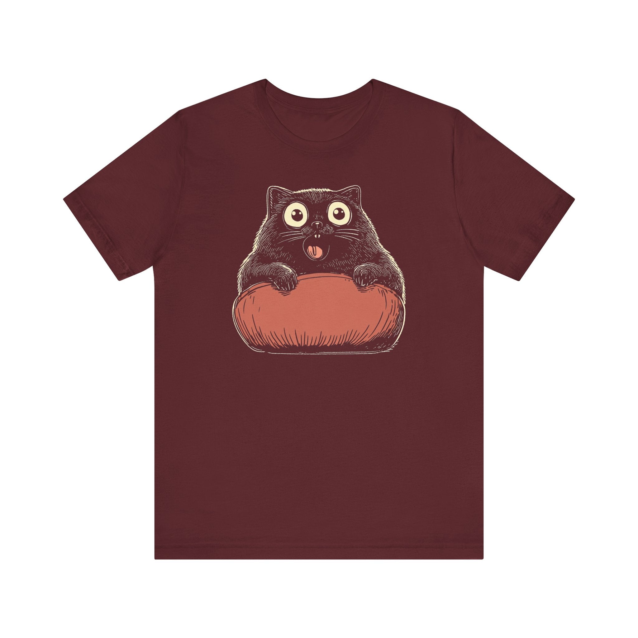 Quirky Cat on Pillow Graphic Tee