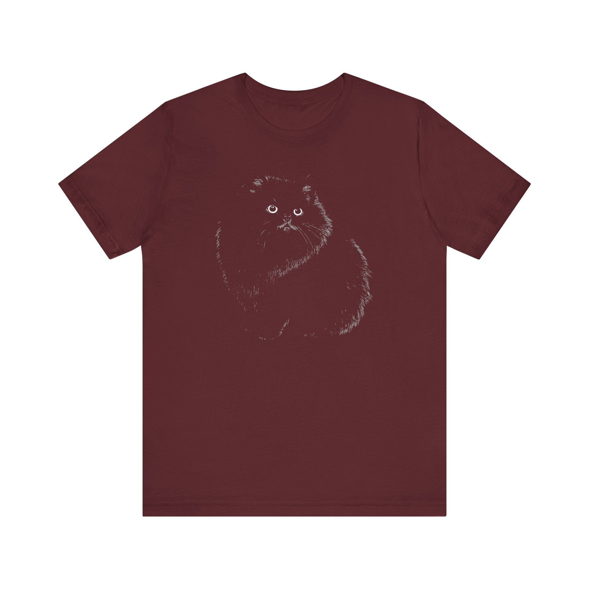 Fluffy Black Cat Graphic Tee