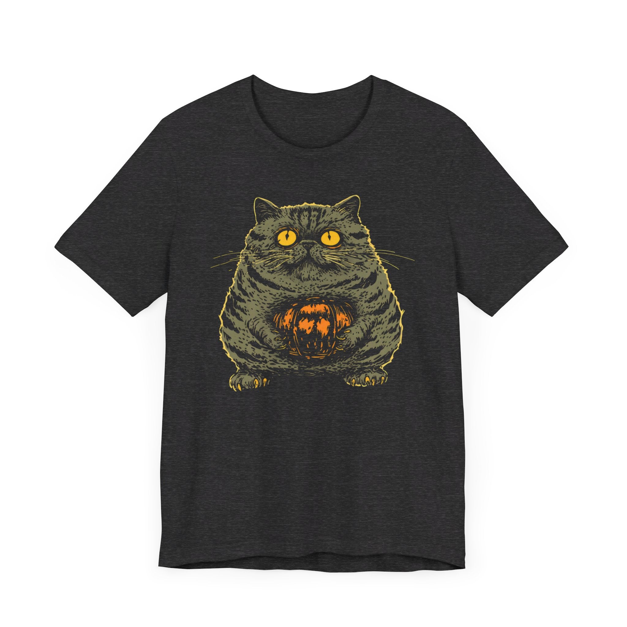 Halloween Cat with Pumpkin T-Shirt Funny Spooky Design