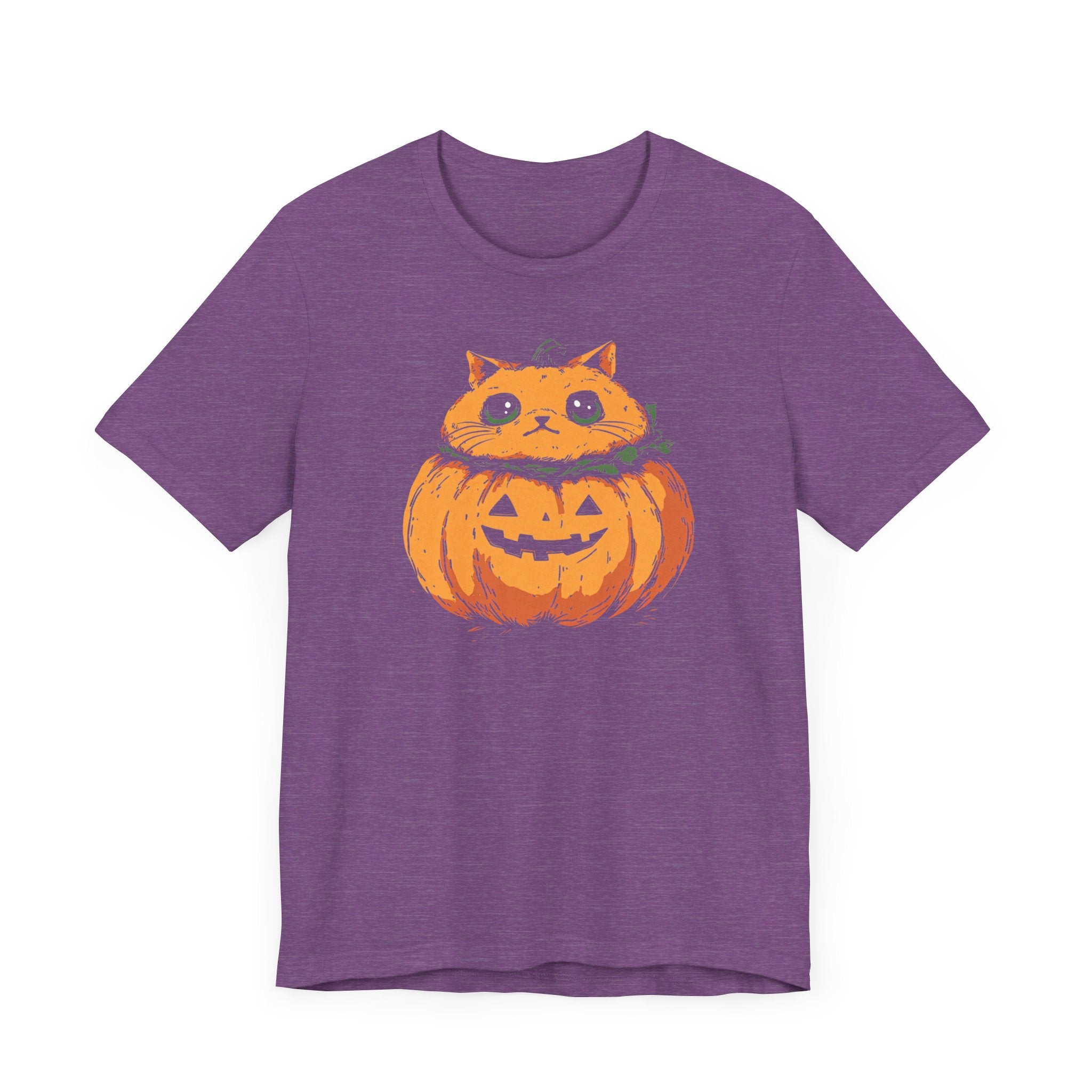 Pumpkin Cat T-Shirt - Cute Halloween Jack-o’-Lantern Kitty Design