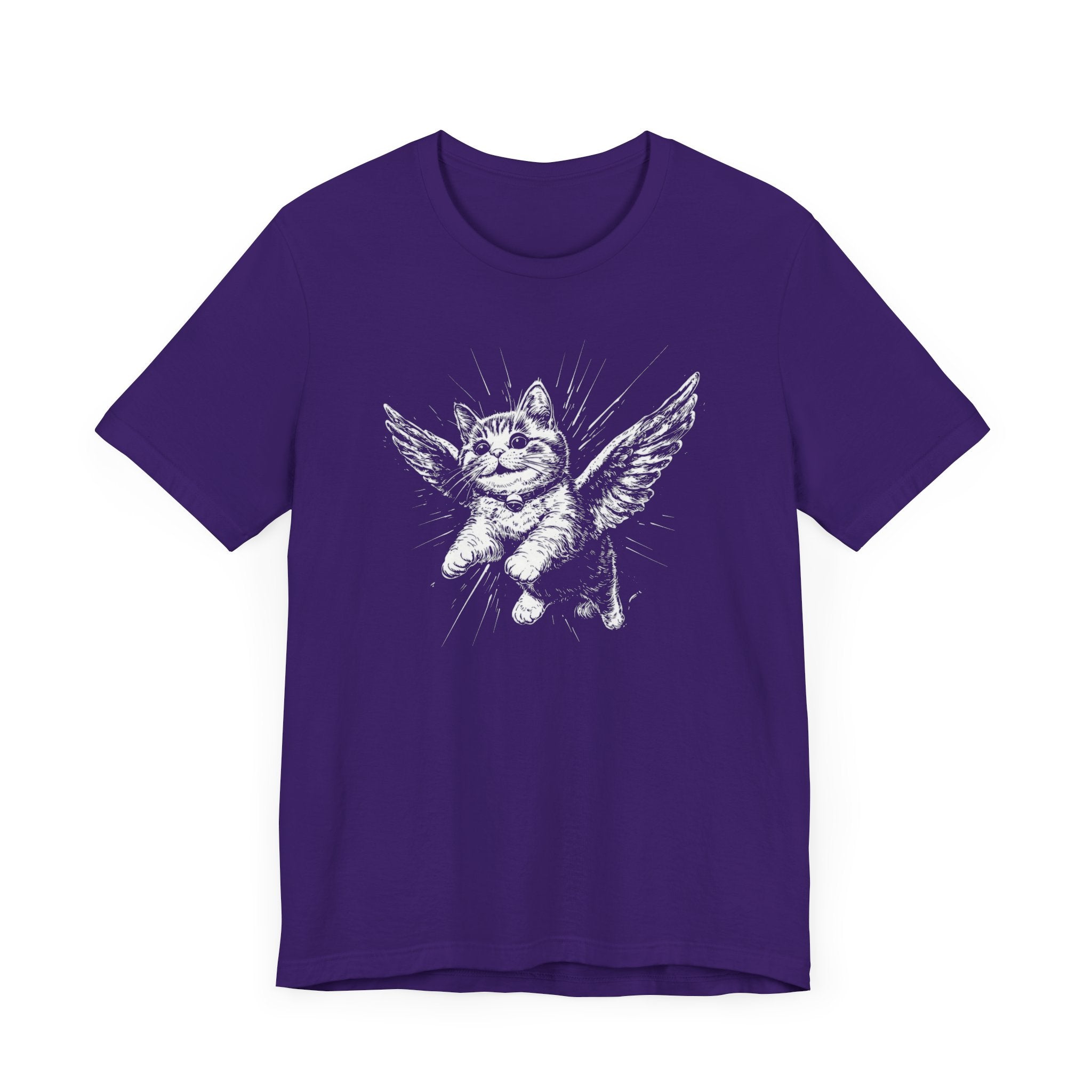 Flying Kitten with Angel Wings Graphic T-Shirt