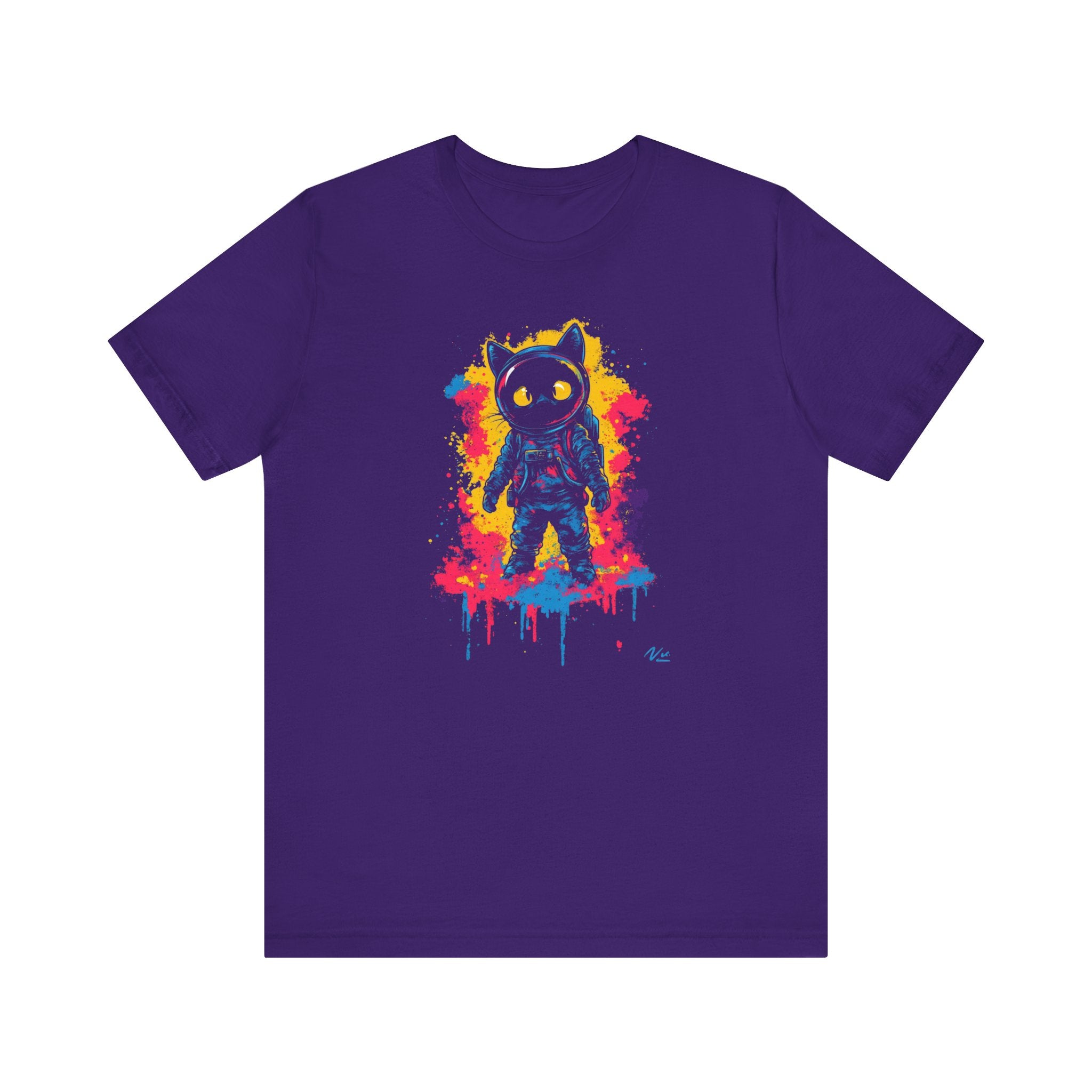 Vibrant Splash Catstronaut T-Shirt