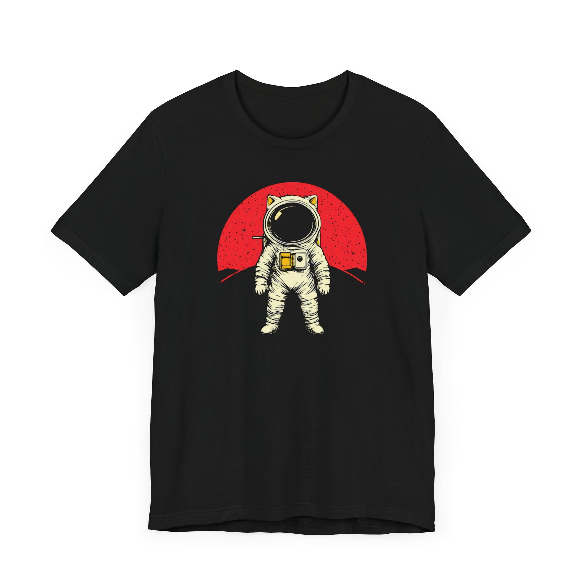 Astronaut Cat with Red Planet Graphic Tee