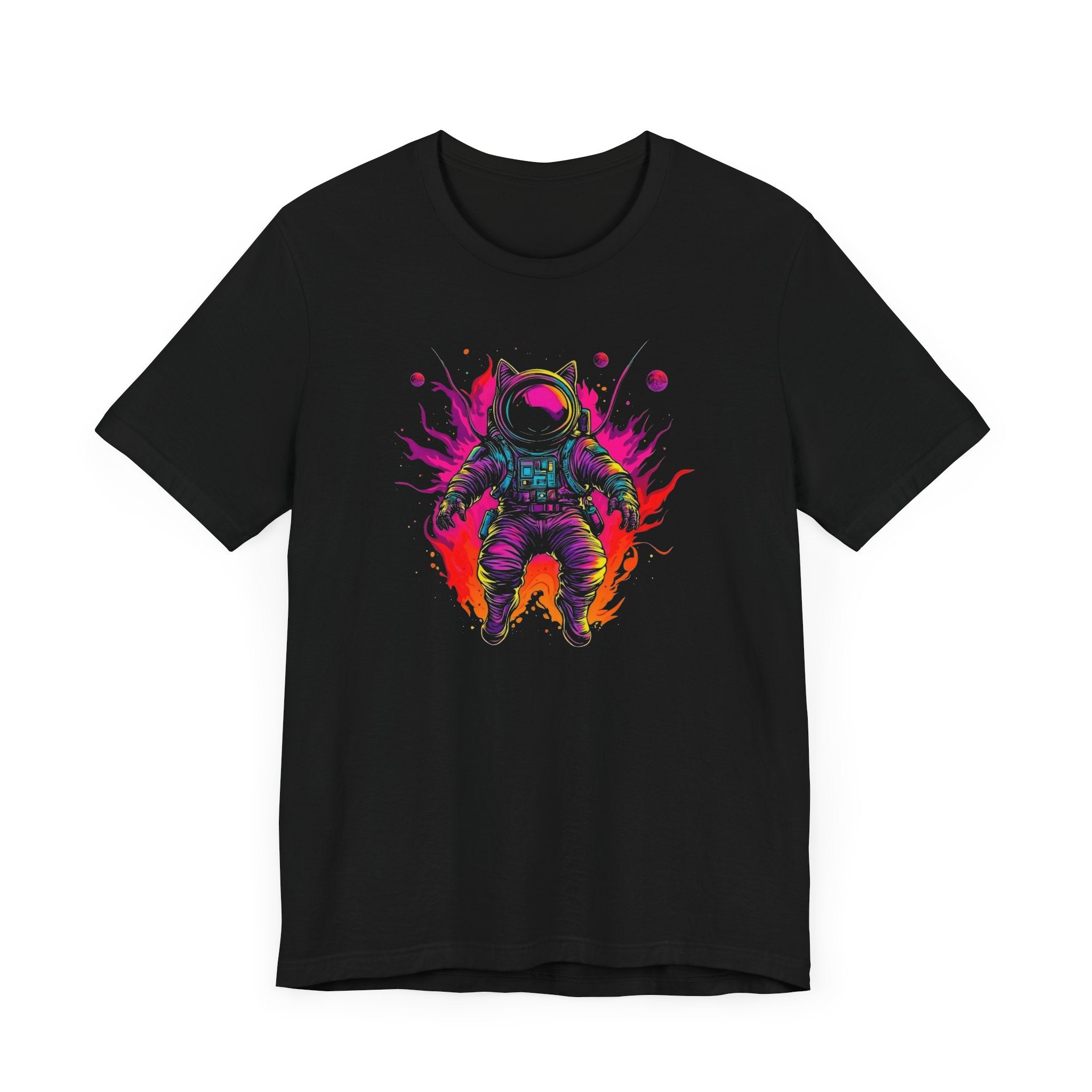 Neon Astronaut Cat T-Shirt