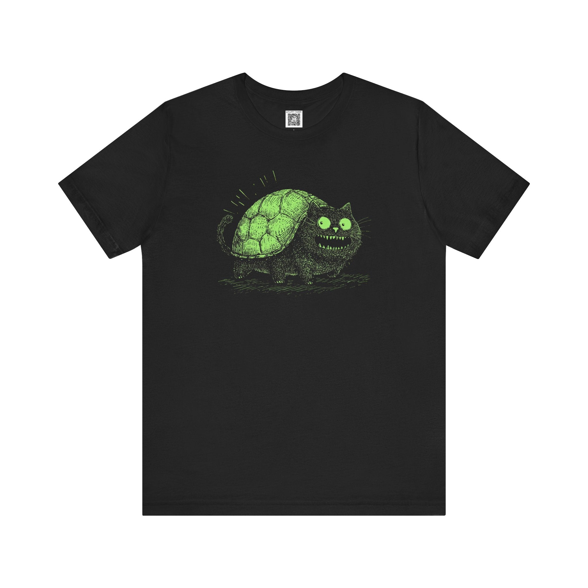 Whimsical Cat-Turtle Graphic Tee