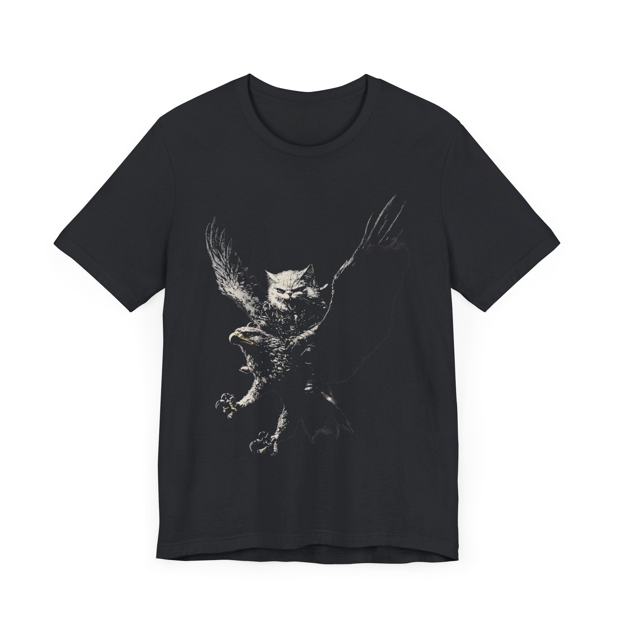 Epic Cat Eagle Graphic Tee – Bold Animal Battle Shirt